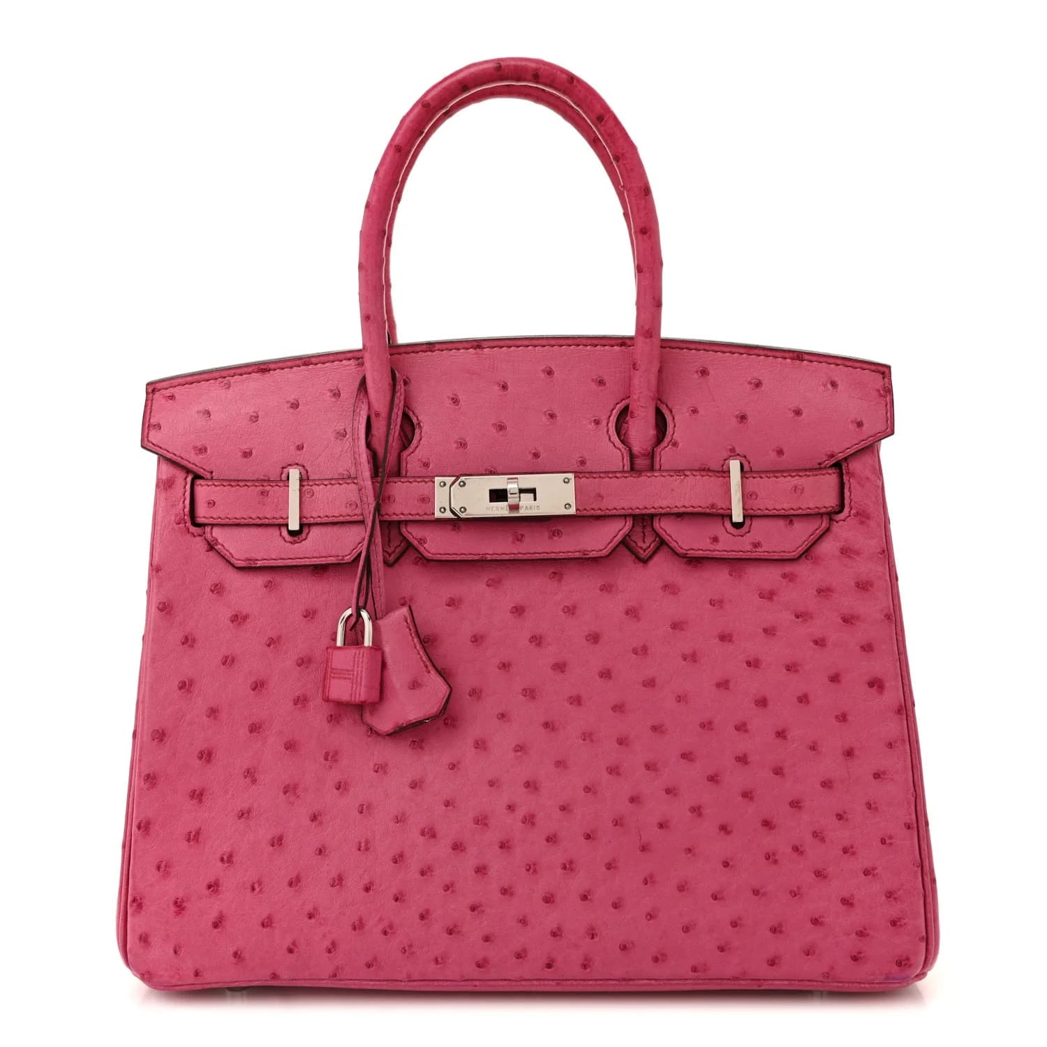 Birkin 30 Ostrich Rose Pourpre Palladium