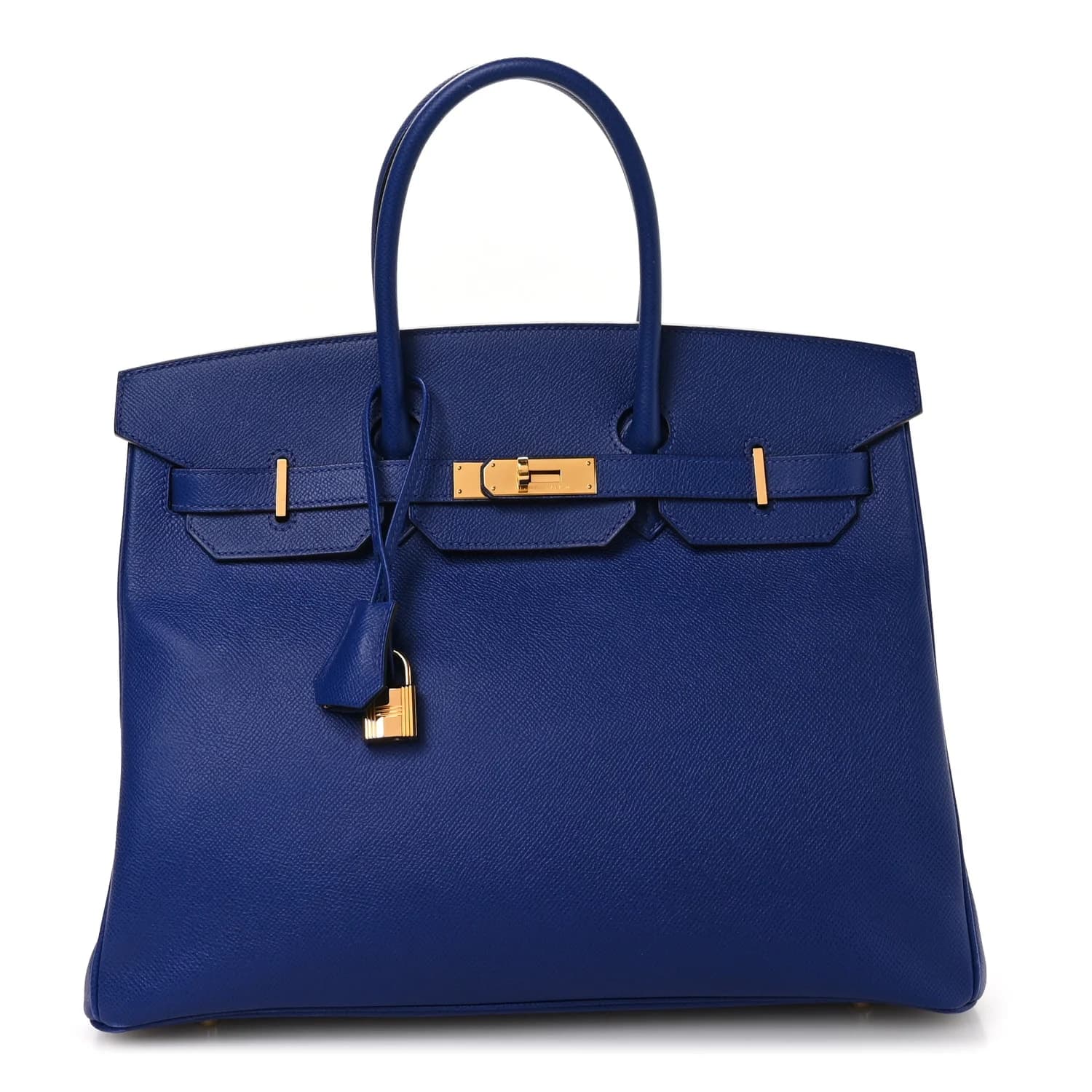 Birkin 35 Epsom Bleu Electrique Gold