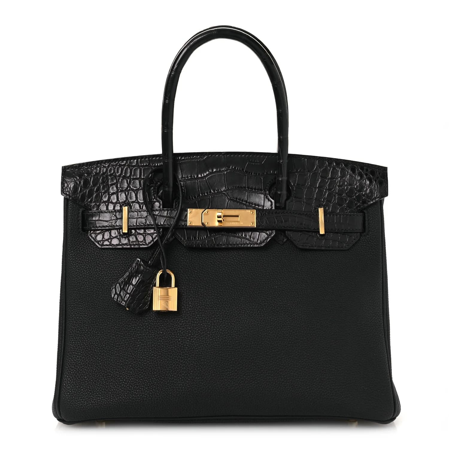 Birkin 30 Togo & Matte Alligator Black Gold