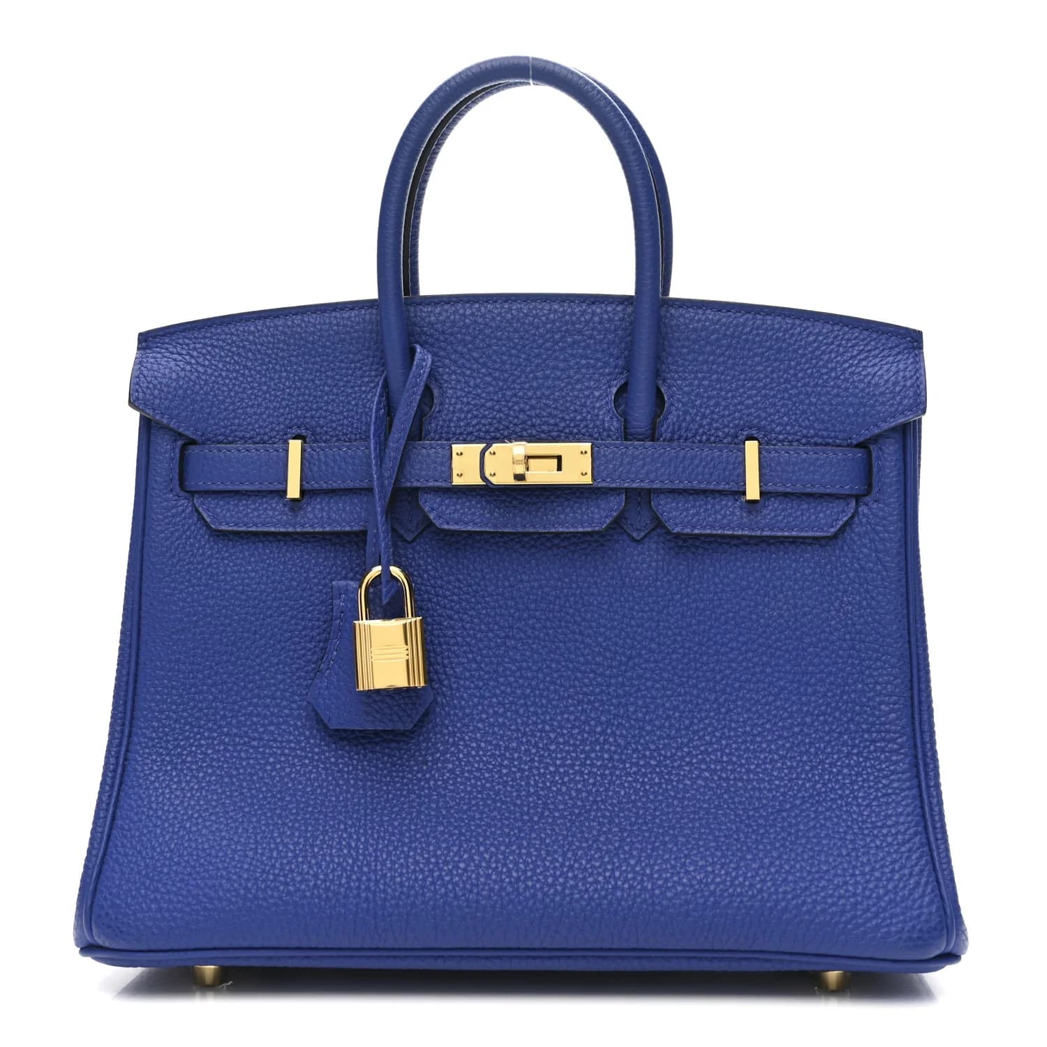 Birkin 25 Togo Bleu Electrique Gold