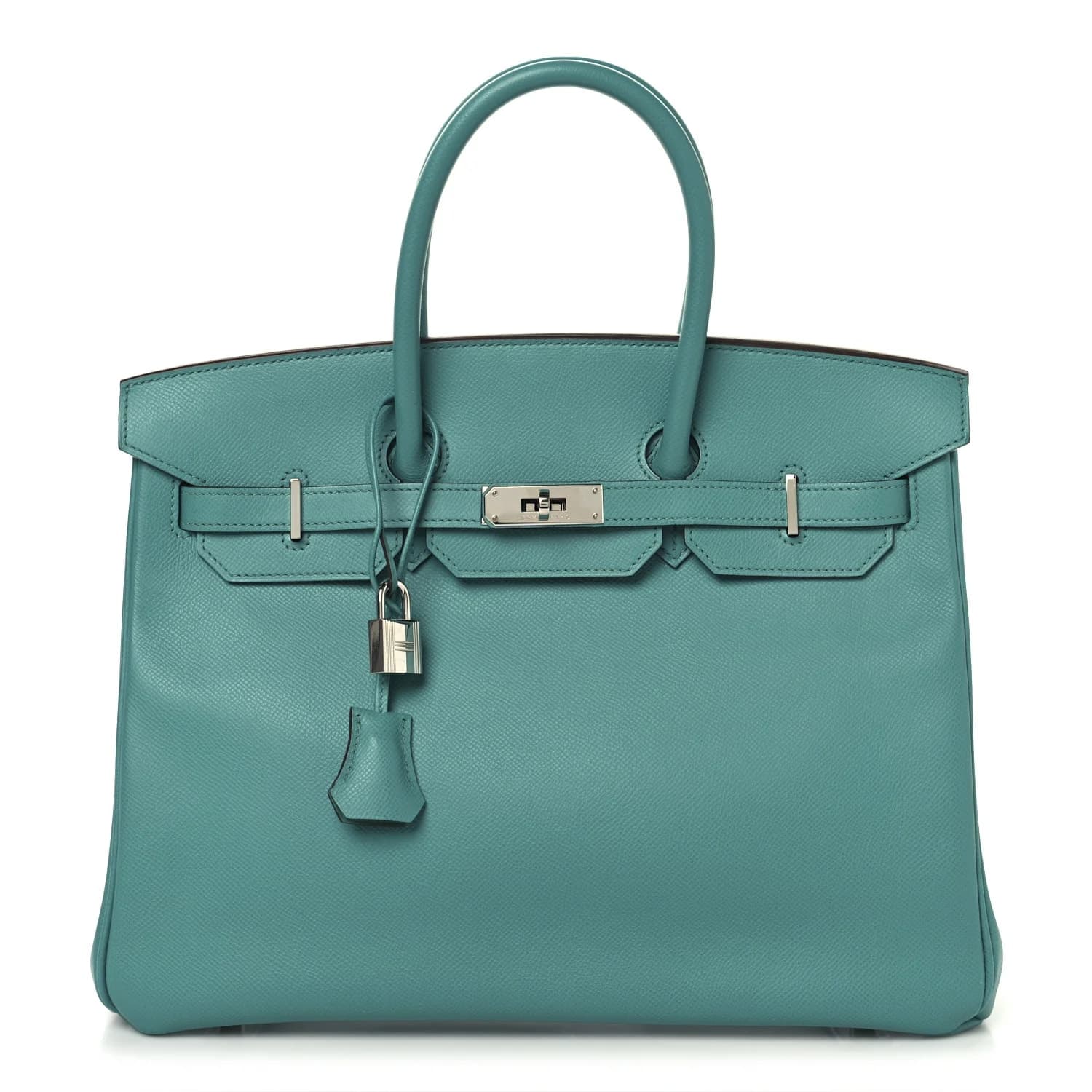 Birkin 35 Epsom Bleu Paon Palladium