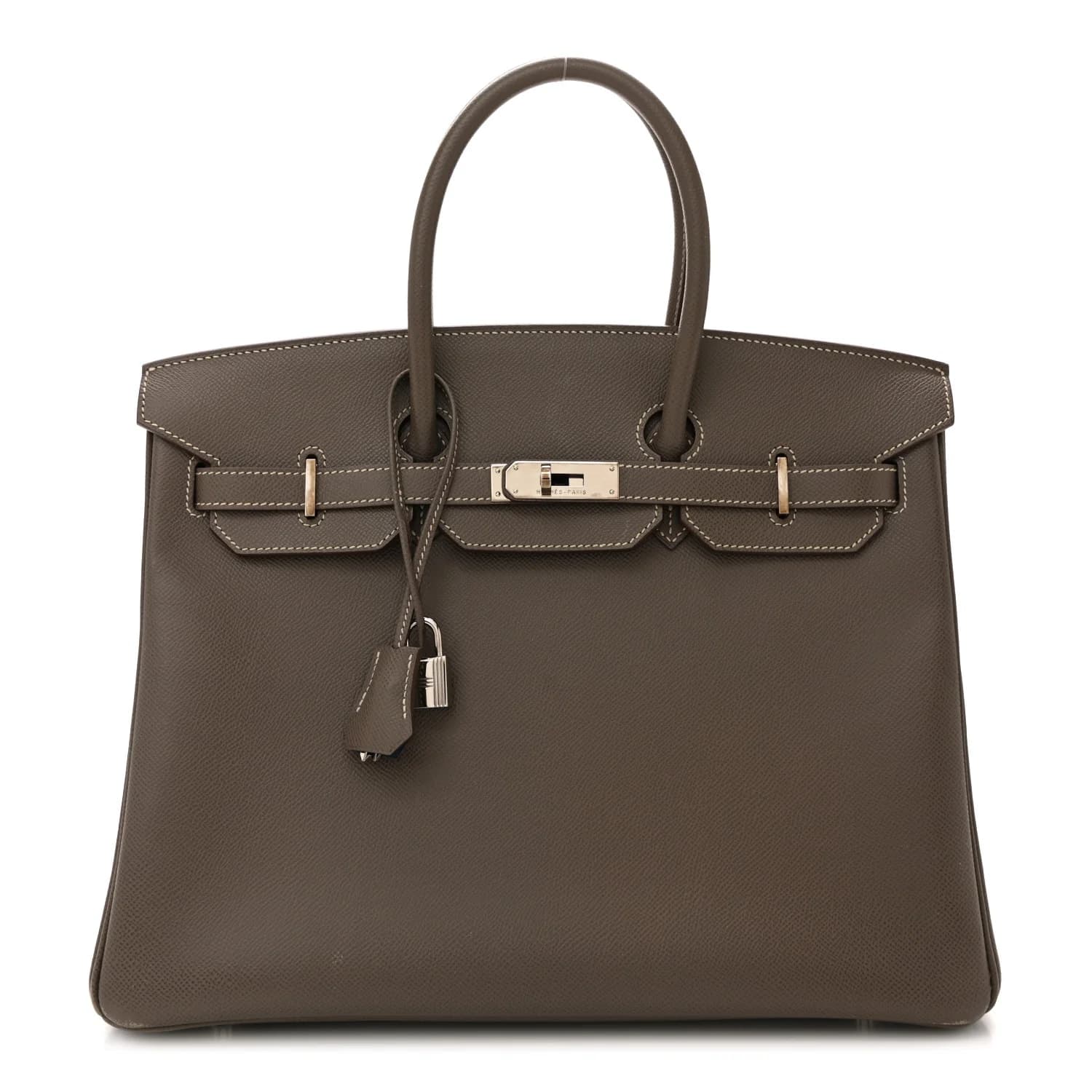 Birkin 35 Epsom Etain/Bleu Thalassa Palladium