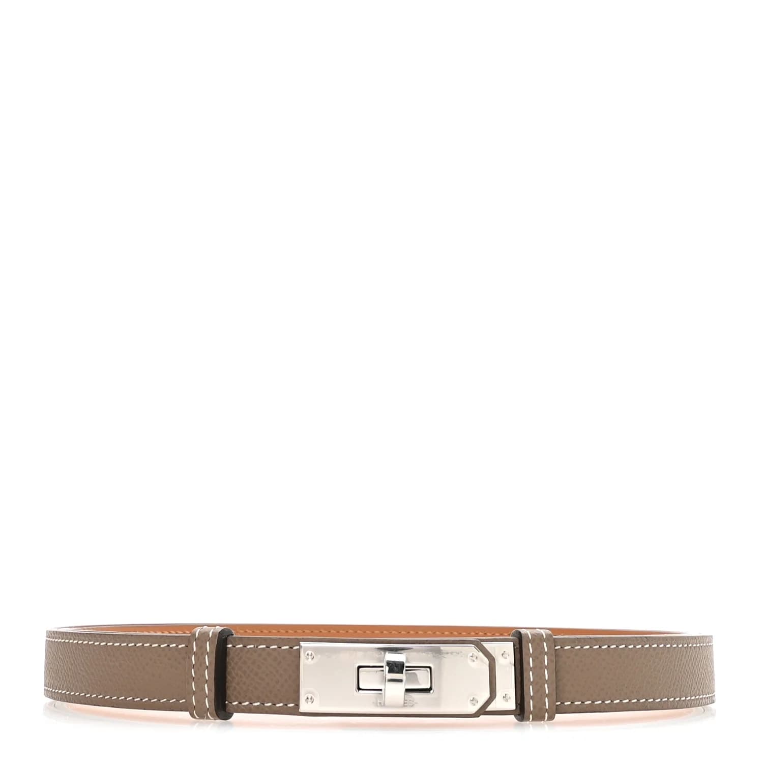 Kelly Belt One Size Epsom Etoupe Palladium