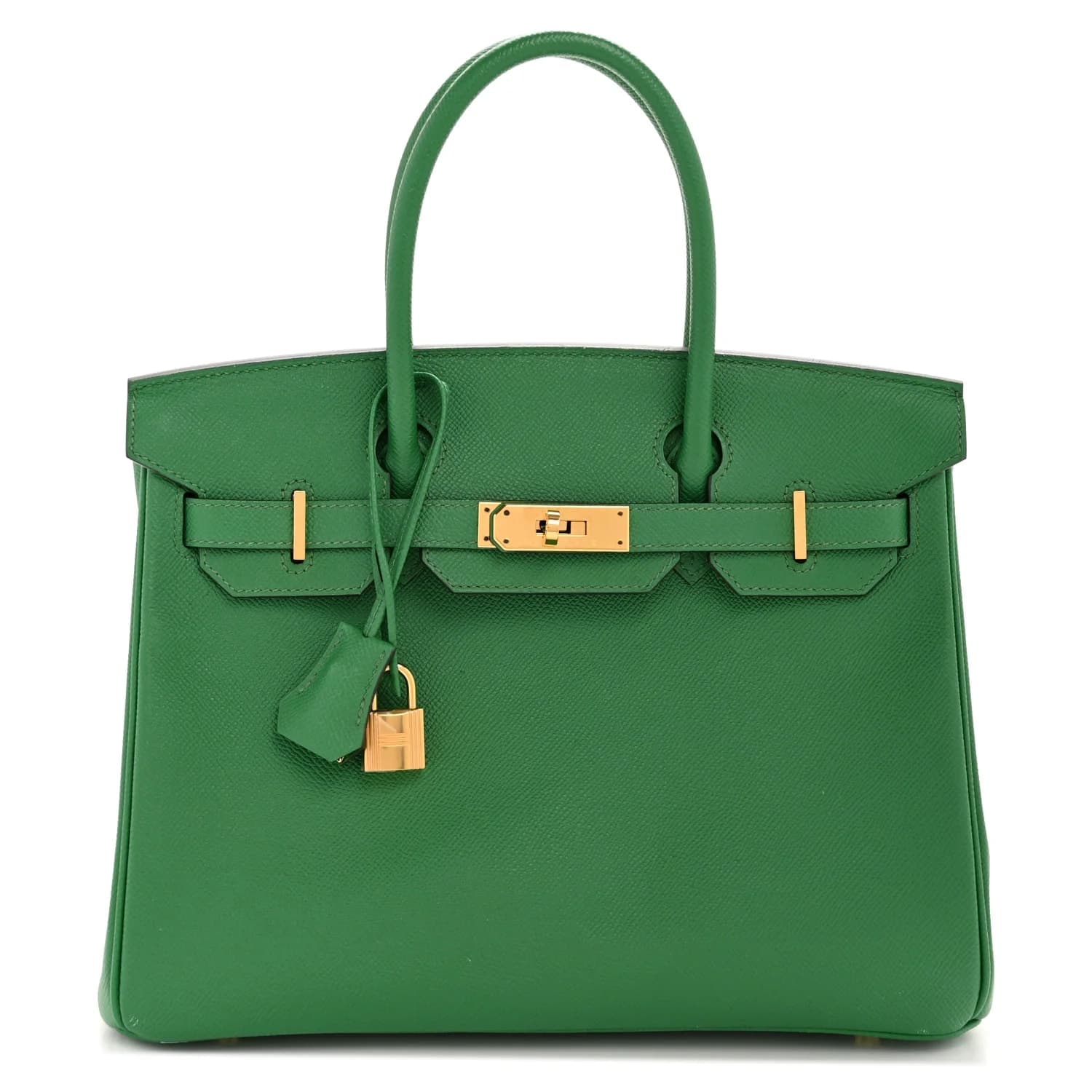 Birkin 30 Epsom Vert Vertigo Gold