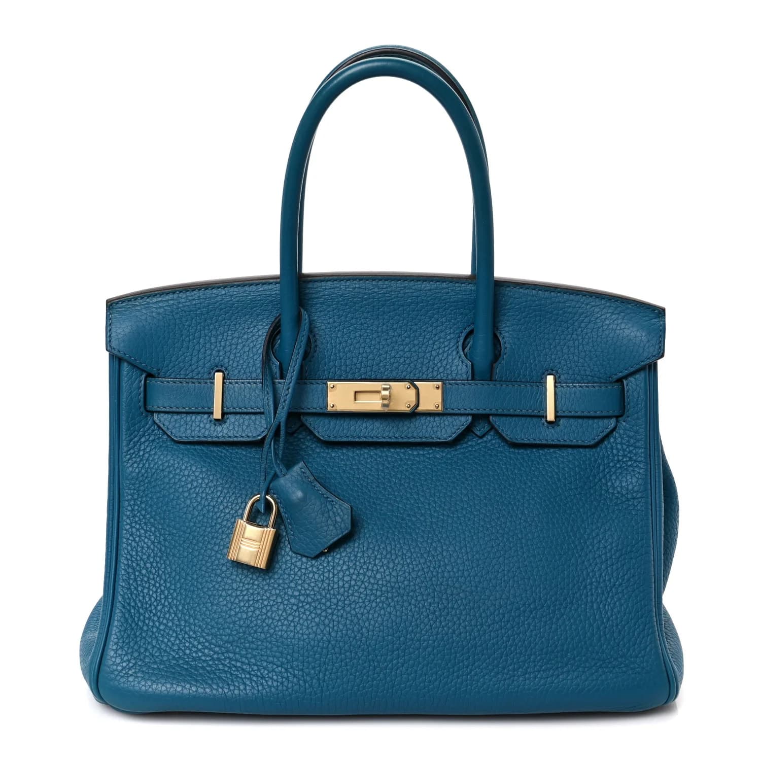 Birkin 30 Togo Bleu Izmir Gold