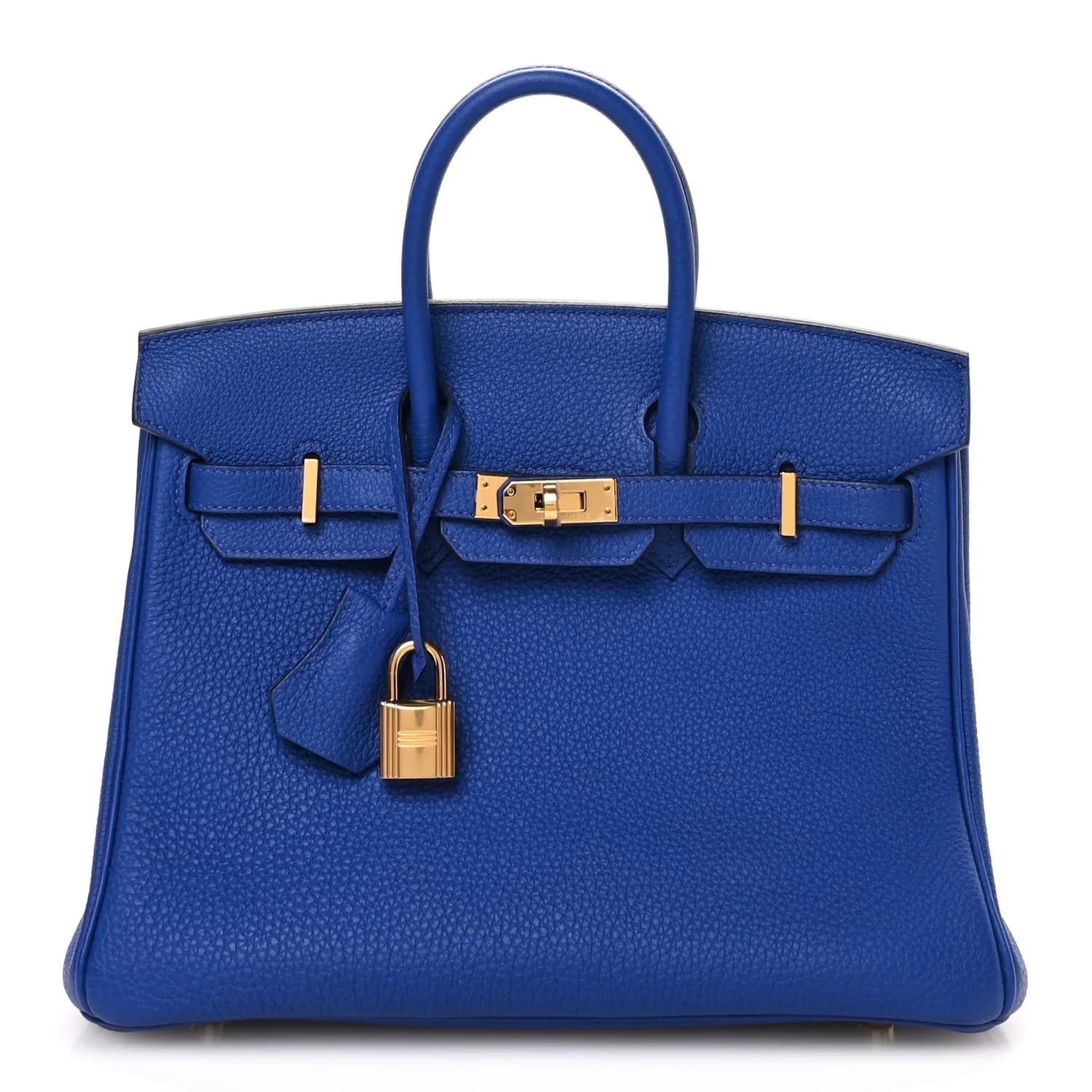 Birkin 25 Togo Bleu Electrique Gold