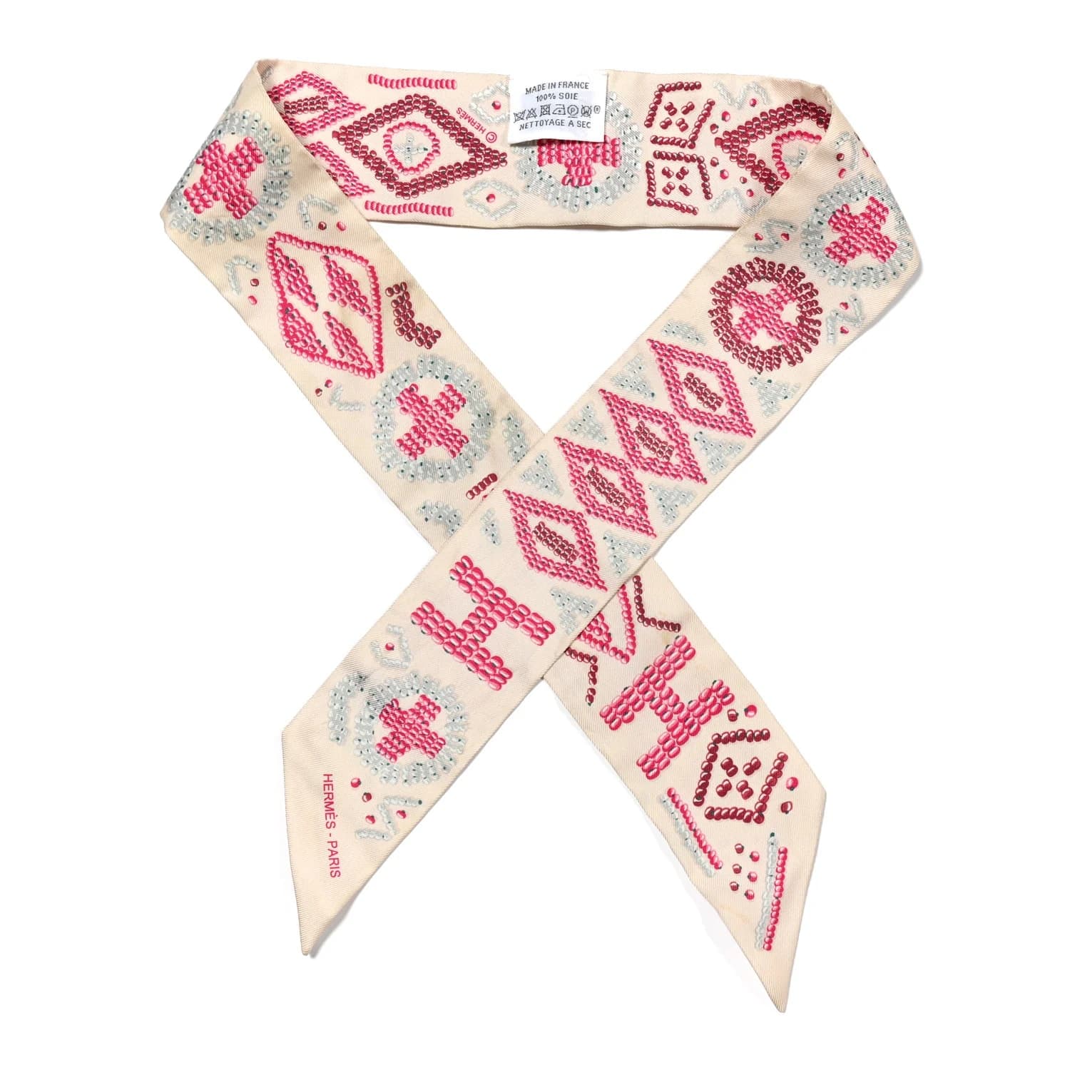 Kelly En Perles Twilly Creme/Framboise