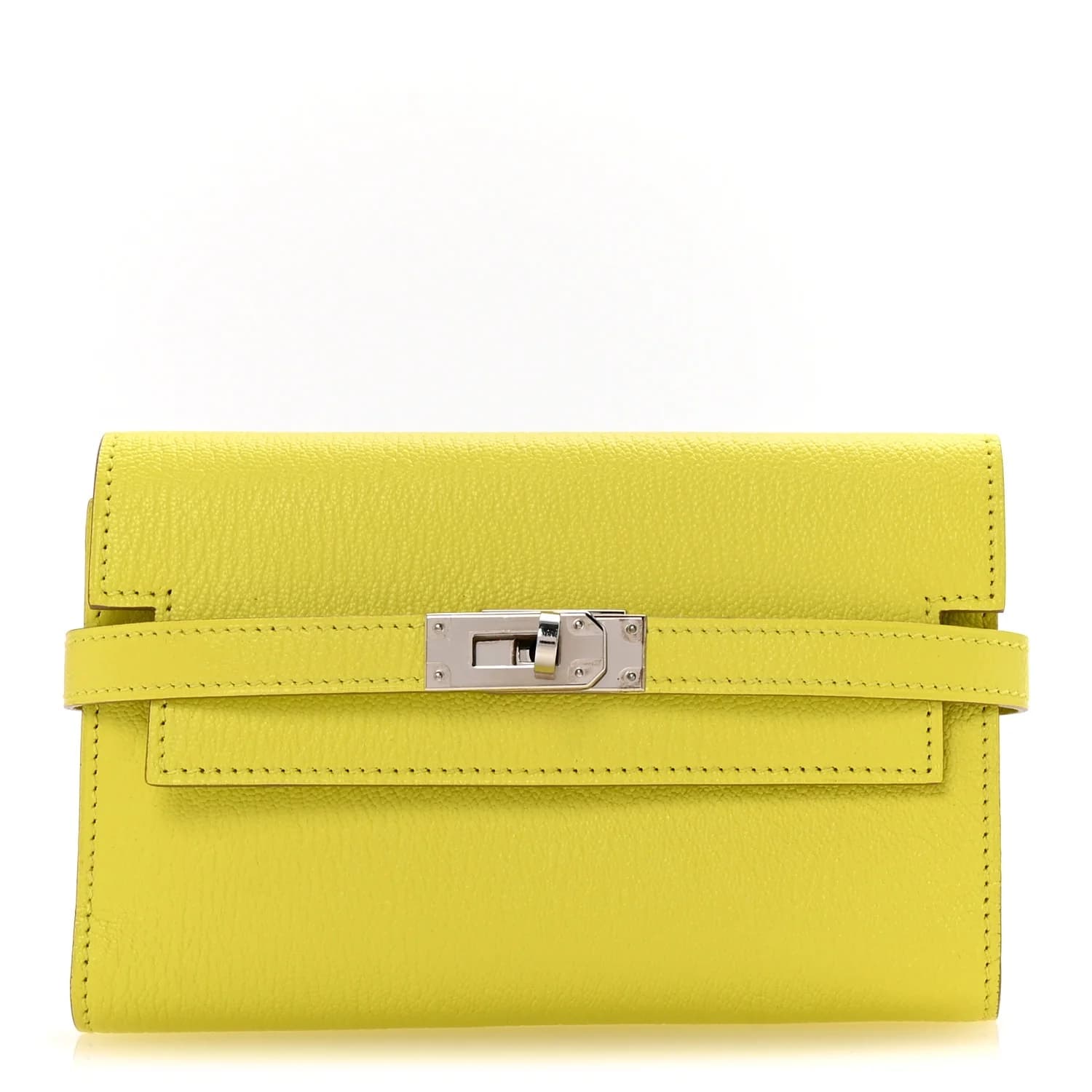 Kelly Wallet Medium Chèvre Mysore Lime Palladium