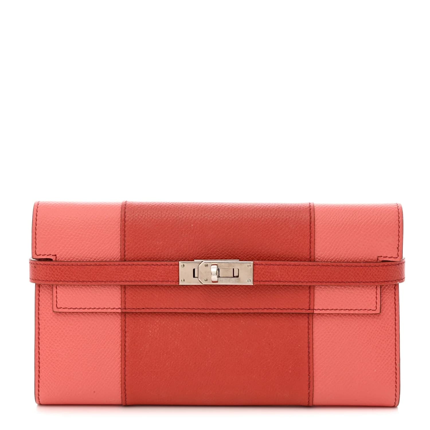 Kelly Longue Wallet Epsom Corail/Flamingo Palladium