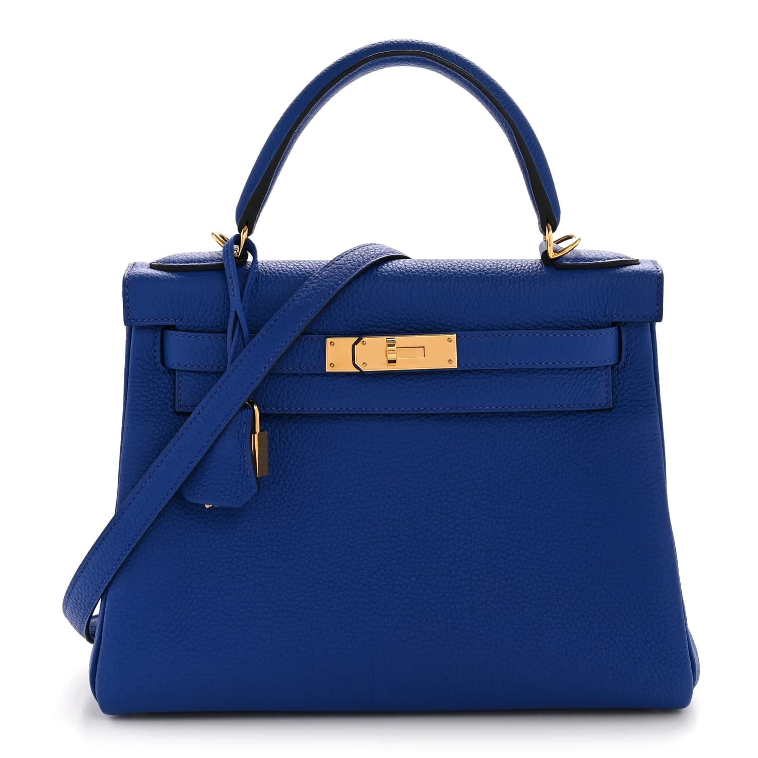Kelly 28 Togo Bleu Royal Gold