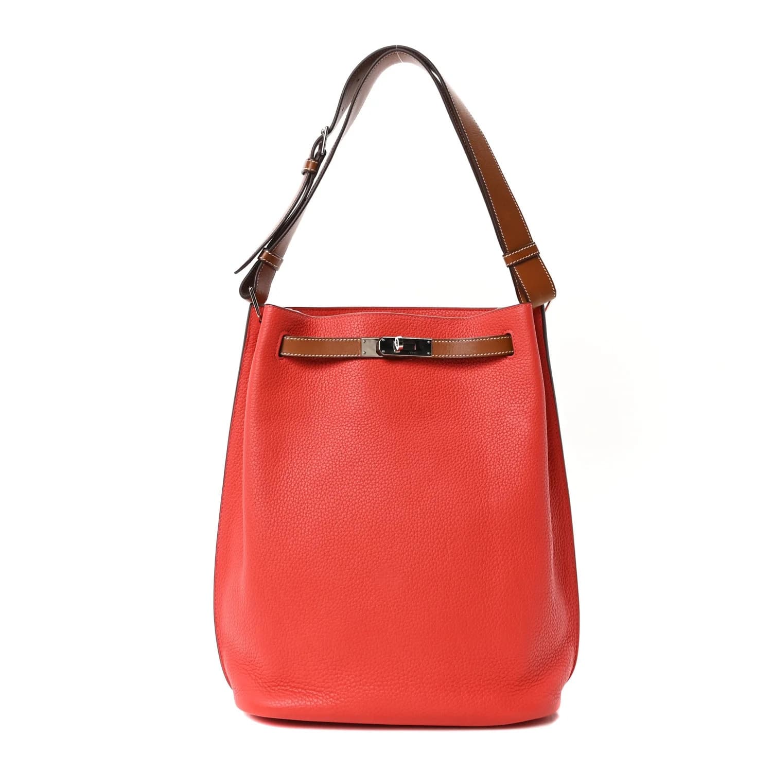 So Kelly 26 Clemence Rouge Pivoine/Fauve Palladium