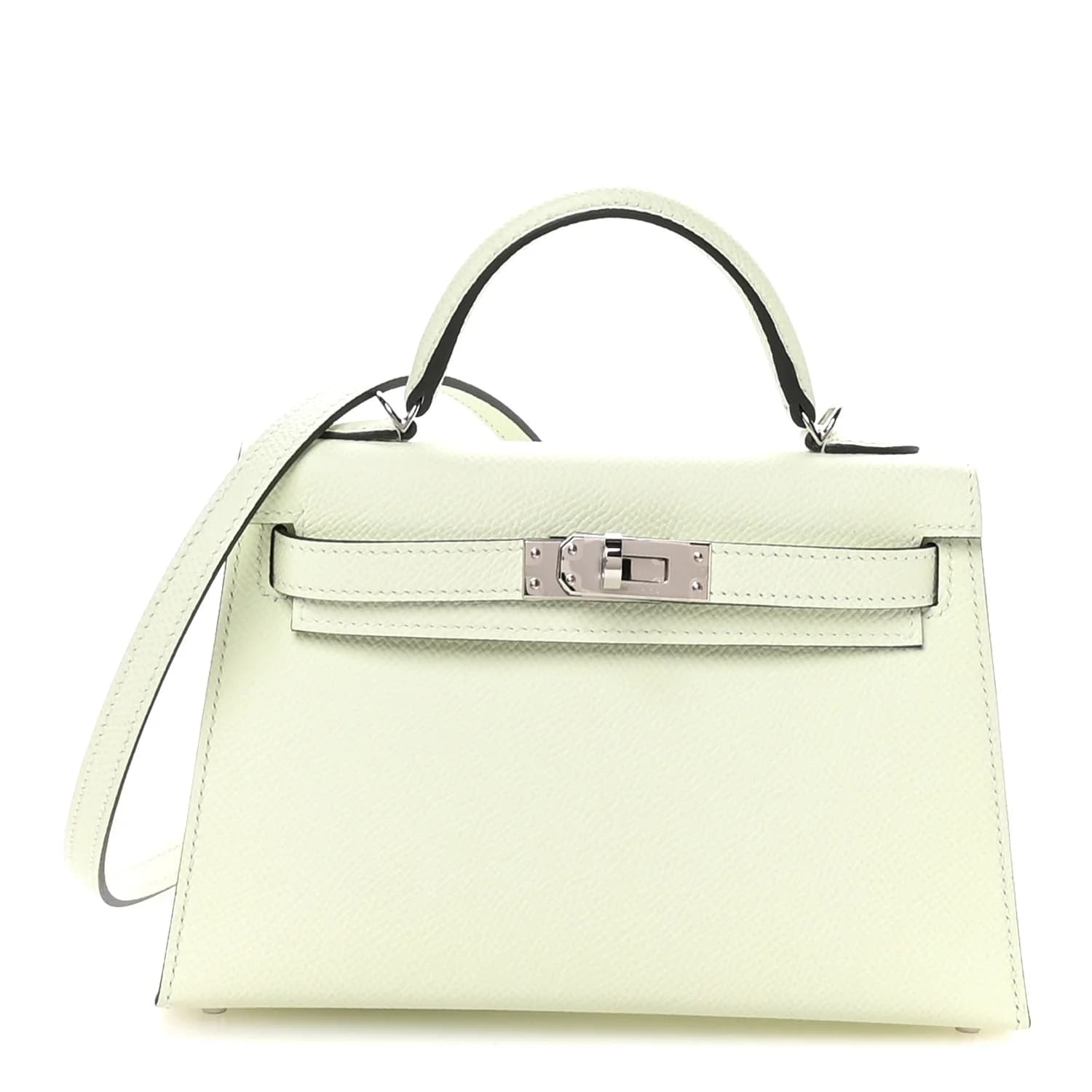 Mini Kelly 20 Epsom Vert Fizz Palladium