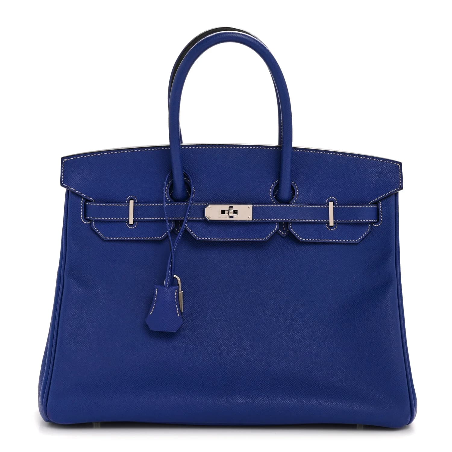 Birkin 35 Epsom Bleu Electrique/Mykonos Palladium