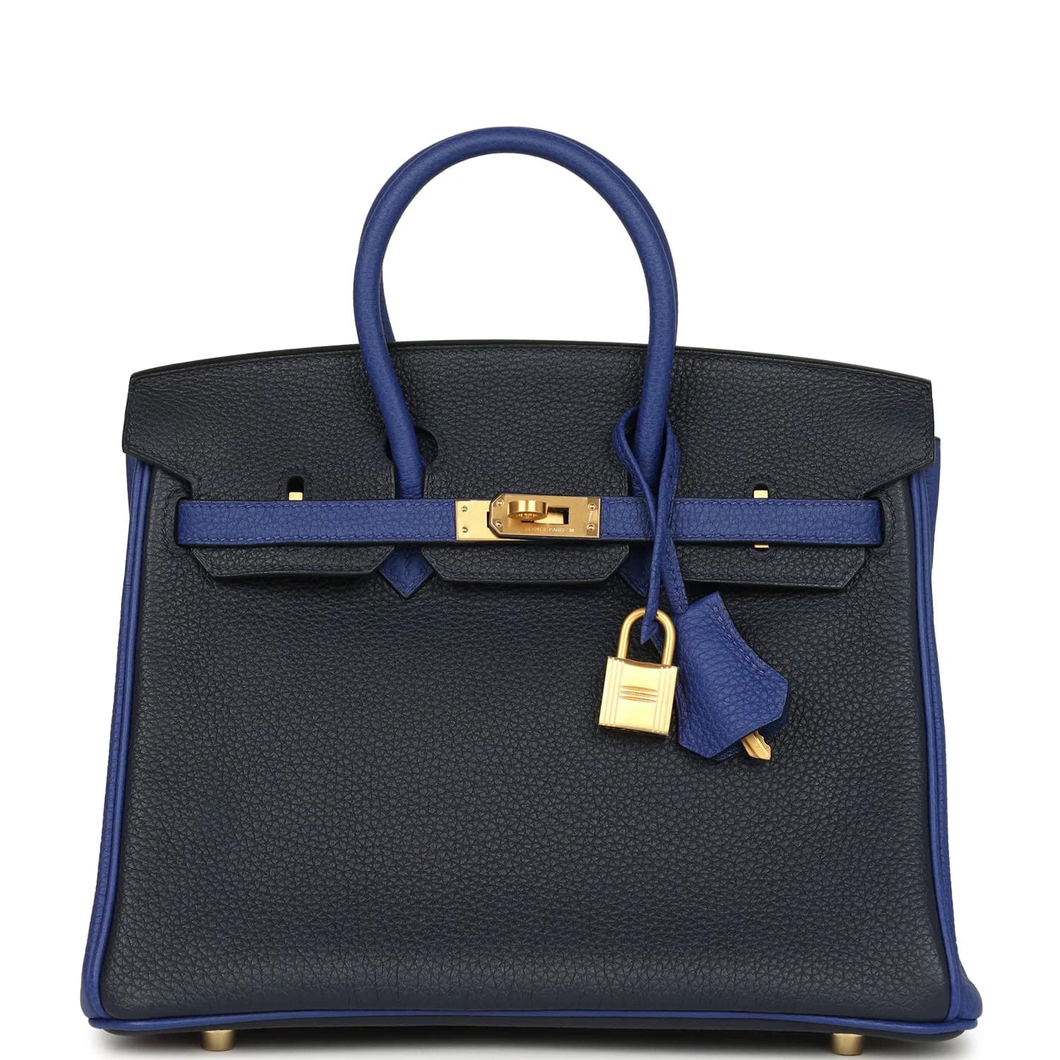 Birkin 25 Togo Bleu Nuit/Bleu Electric Brushed Gold