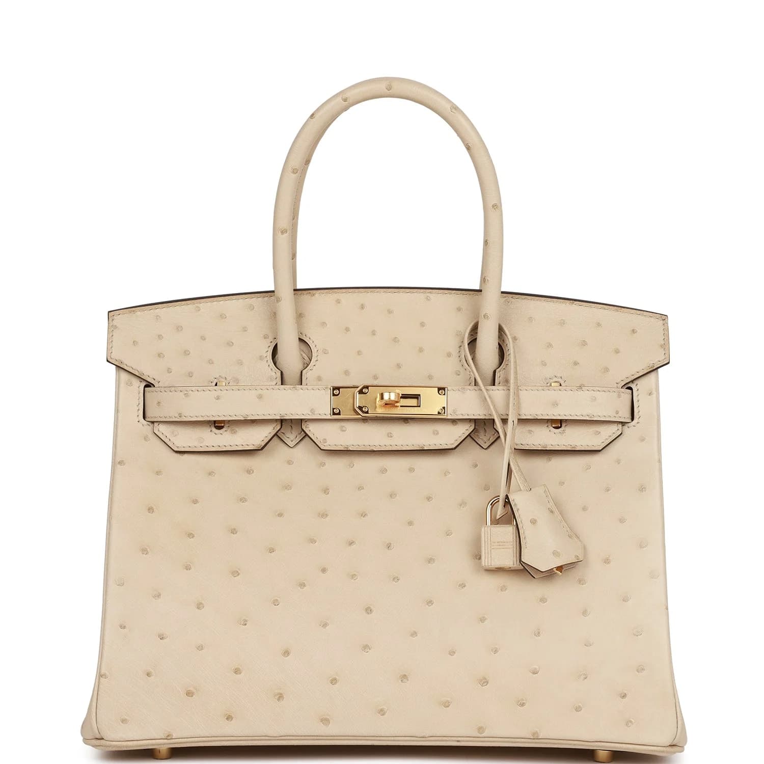 Birkin 30 Ostrich Parchemin Gold