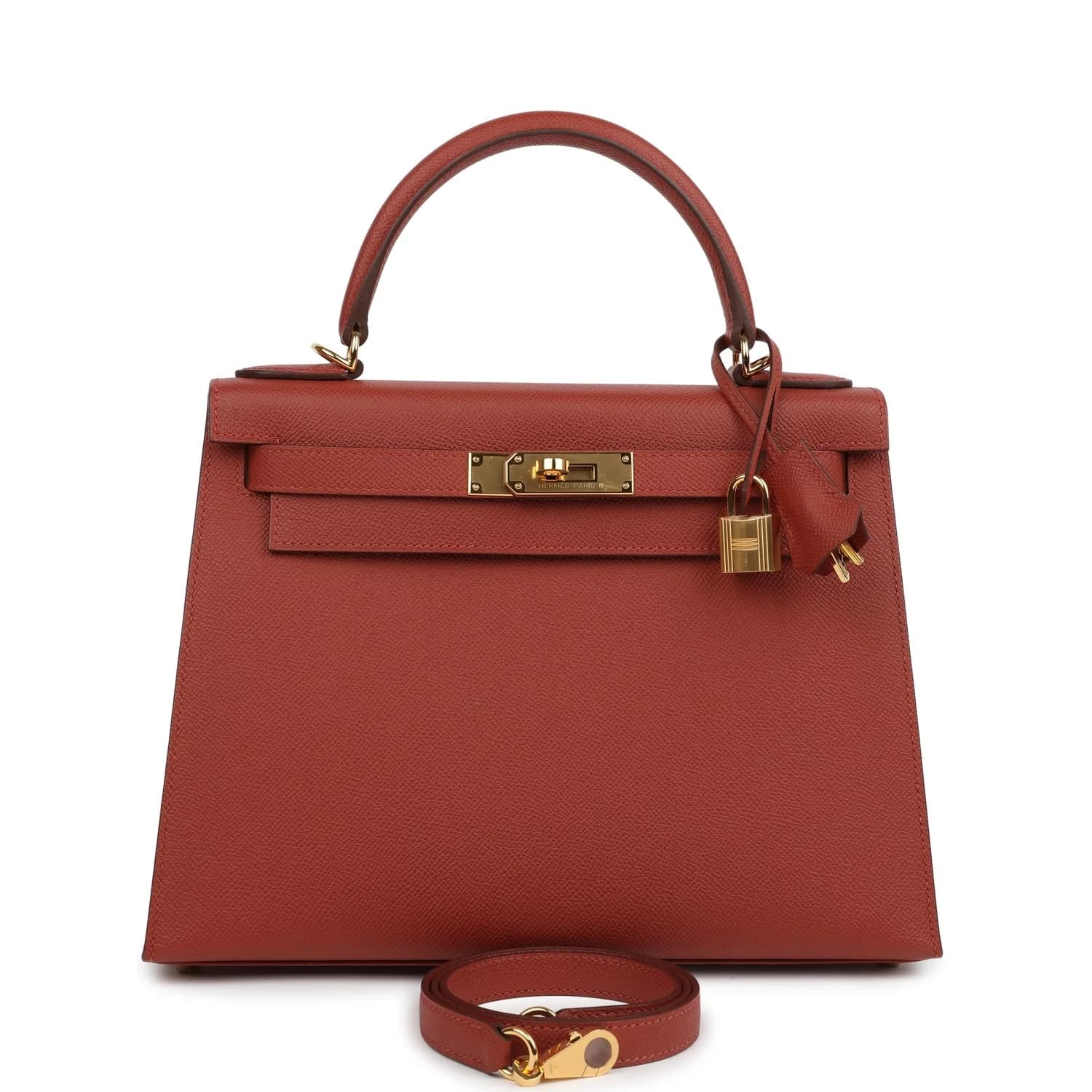 Kelly 28 Epsom Rouge Venitien Gold