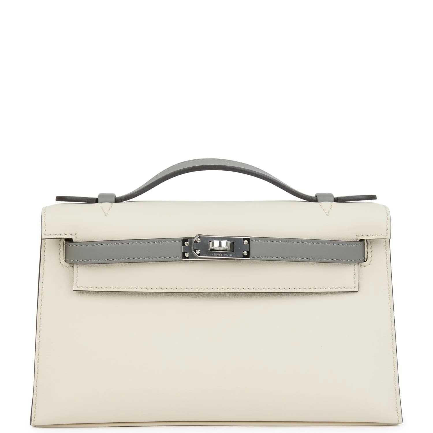 Kelly Pochette Swift Beton/Gris Meyer Palladium