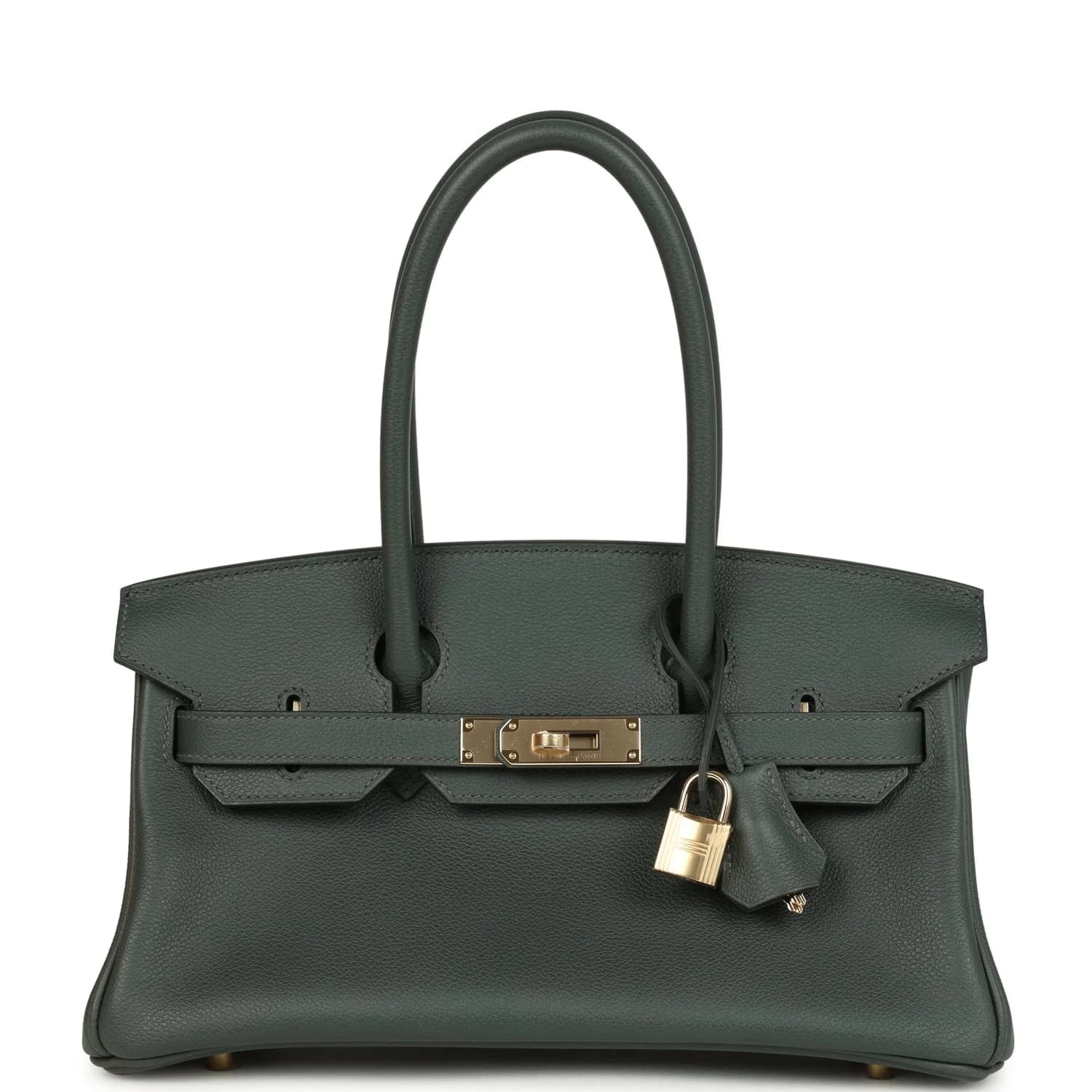 Shoulder Birkin Light 29 Evercolor Vert Mangrove Permabrass
