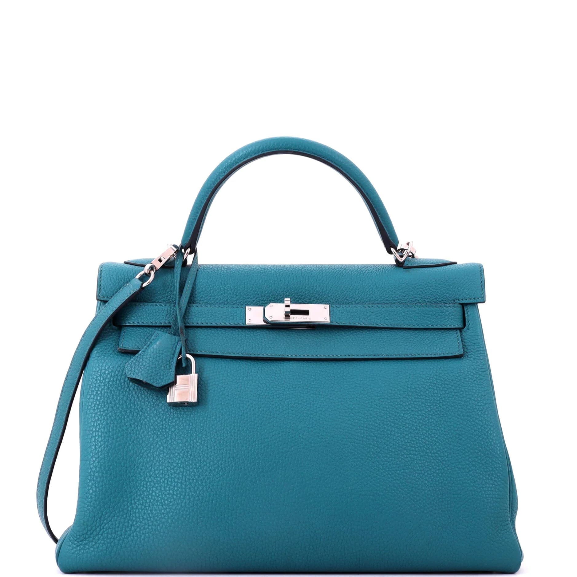 Kelly 32 Togo Bleu Izmir Palladium