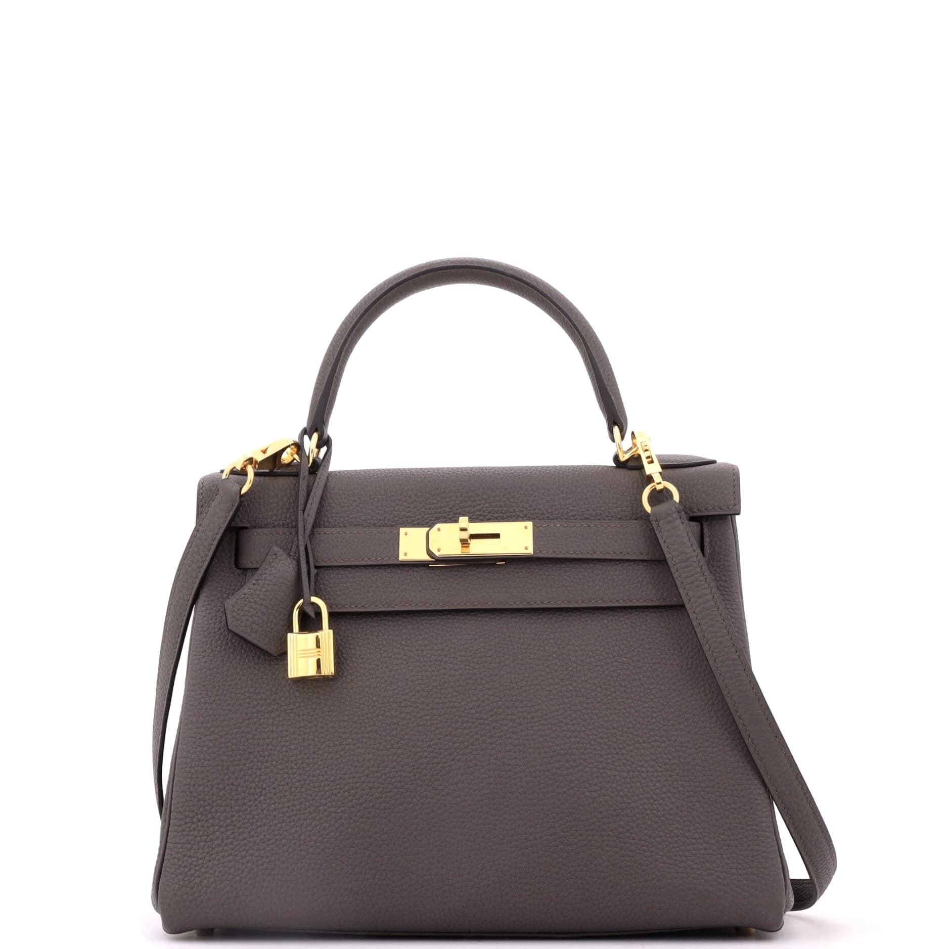 Kelly 28 Togo Etain Gold