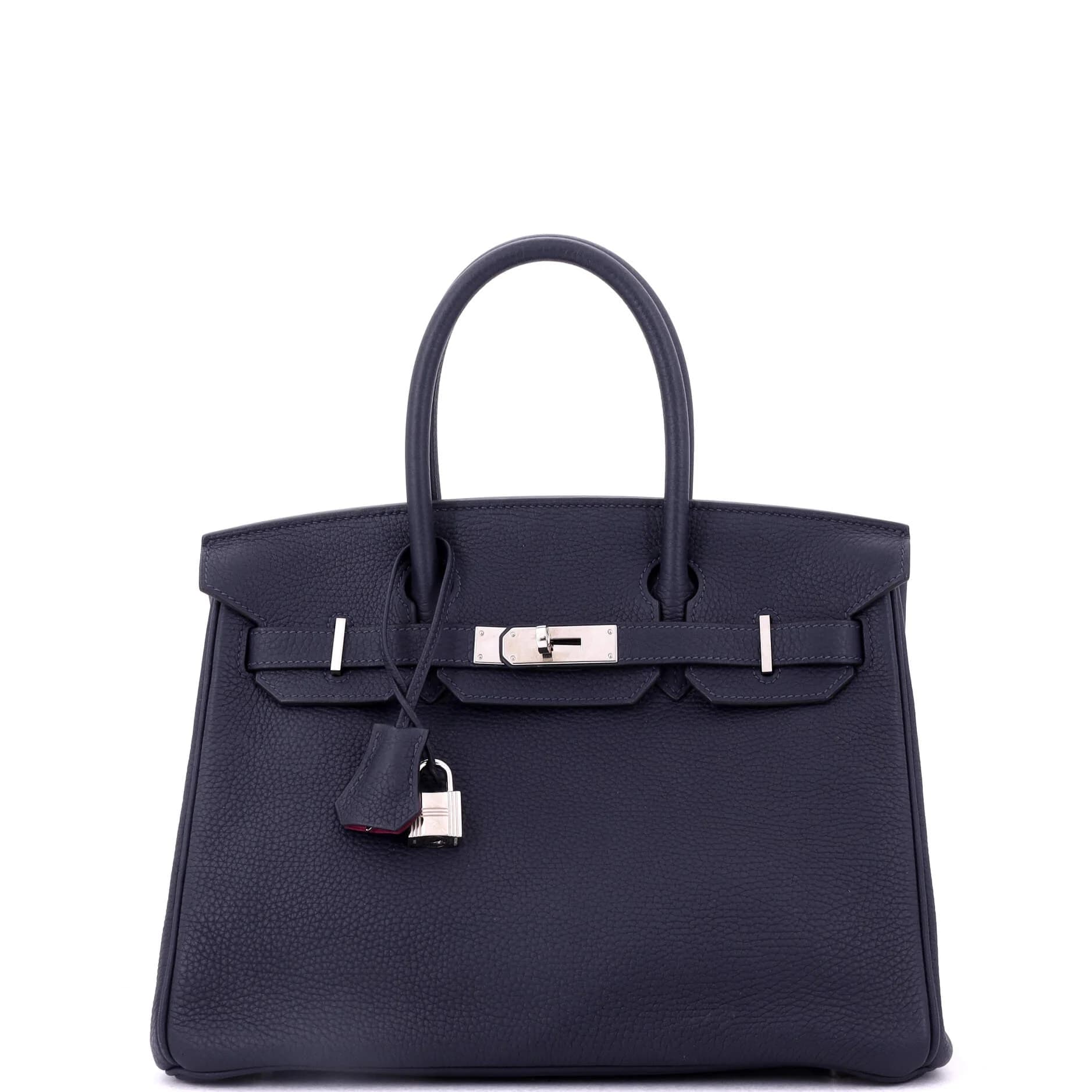 Birkin 30 Togo Bleu Nuit/Rose Pourpre Palladium