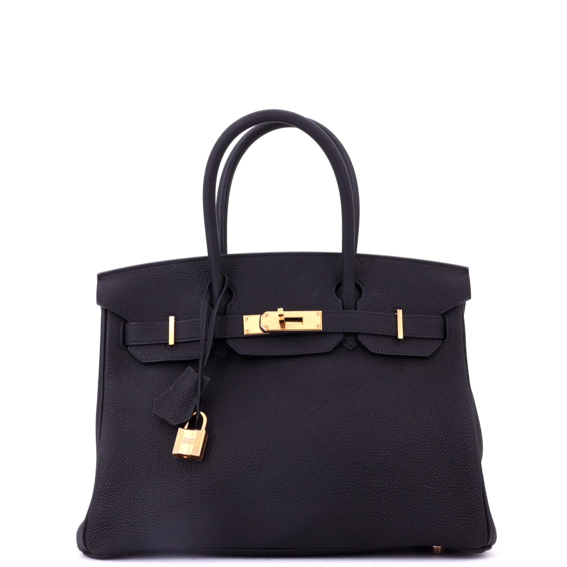 Birkin 30 Togo Noir Rose Gold