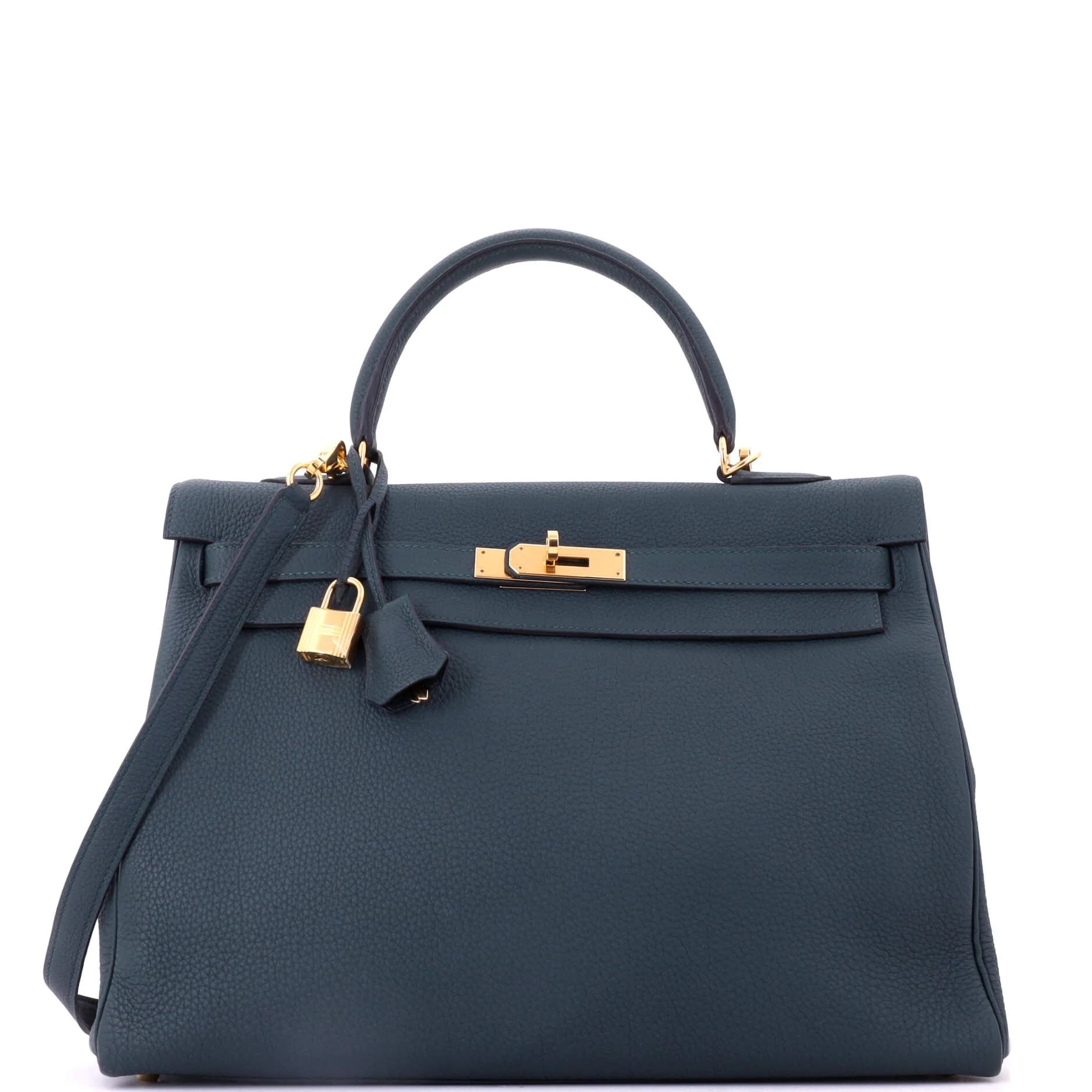 Kelly 35 Togo Vert Cypress Gold