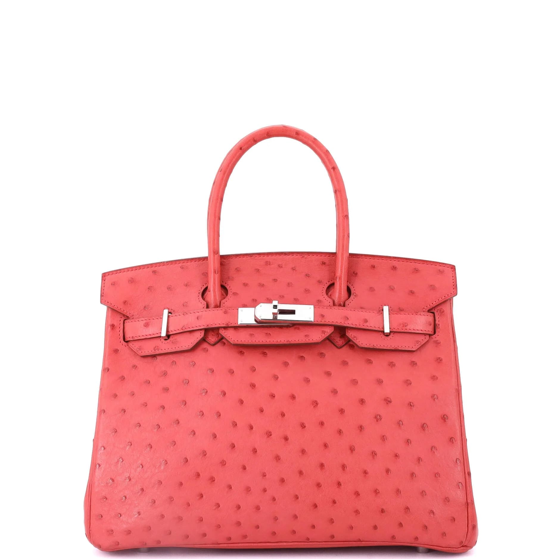 Birkin 30 Ostrich Bougainvillier Palladium
