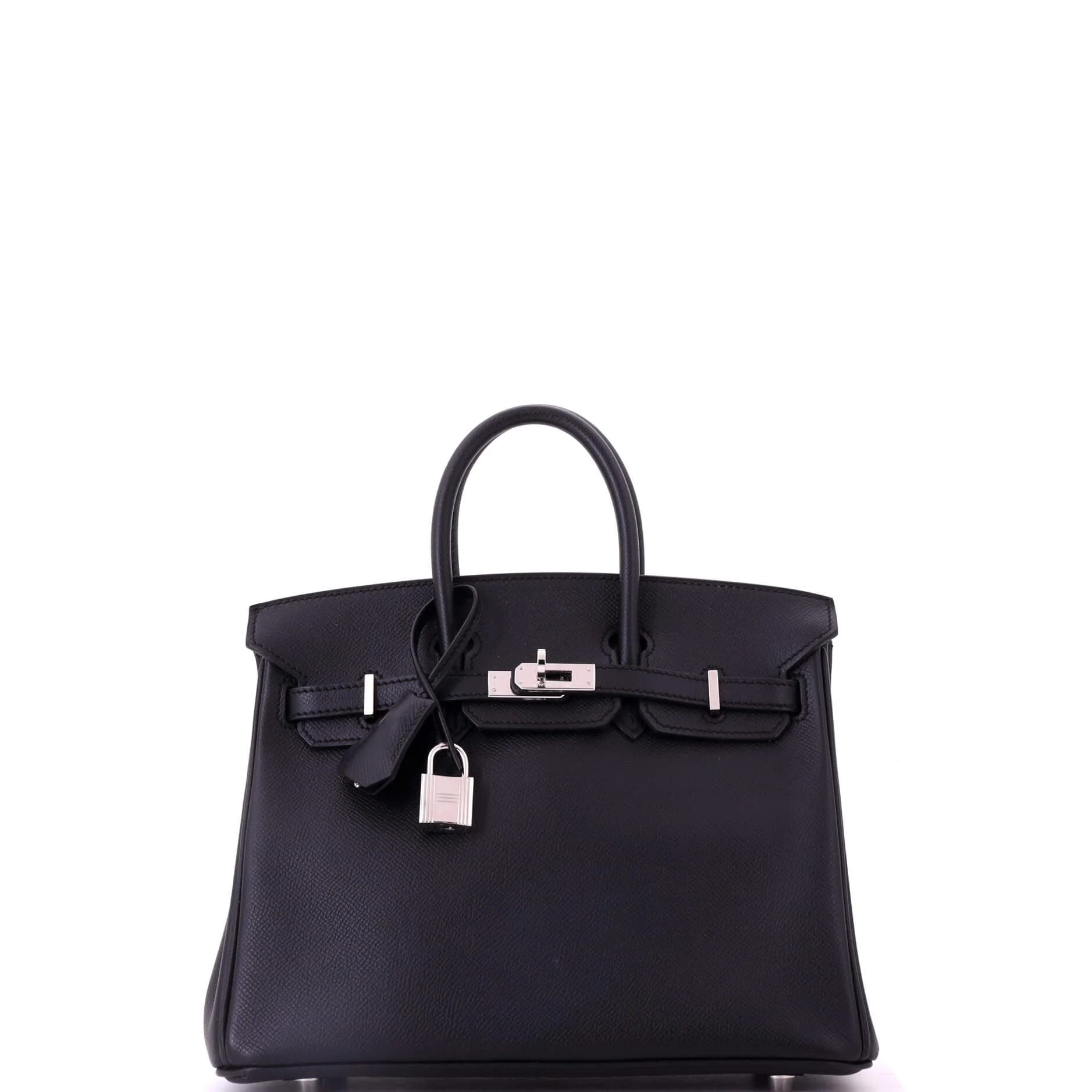 Birkin 25 Epsom Noir Palladium