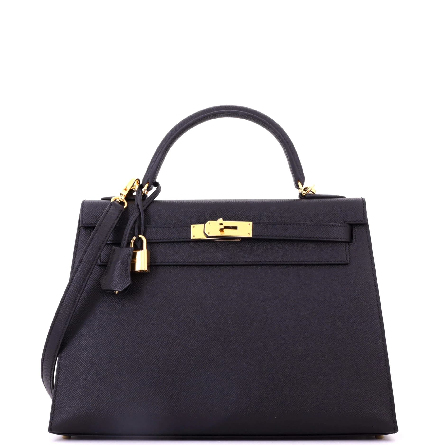 Kelly 32 Epsom Noir Gold