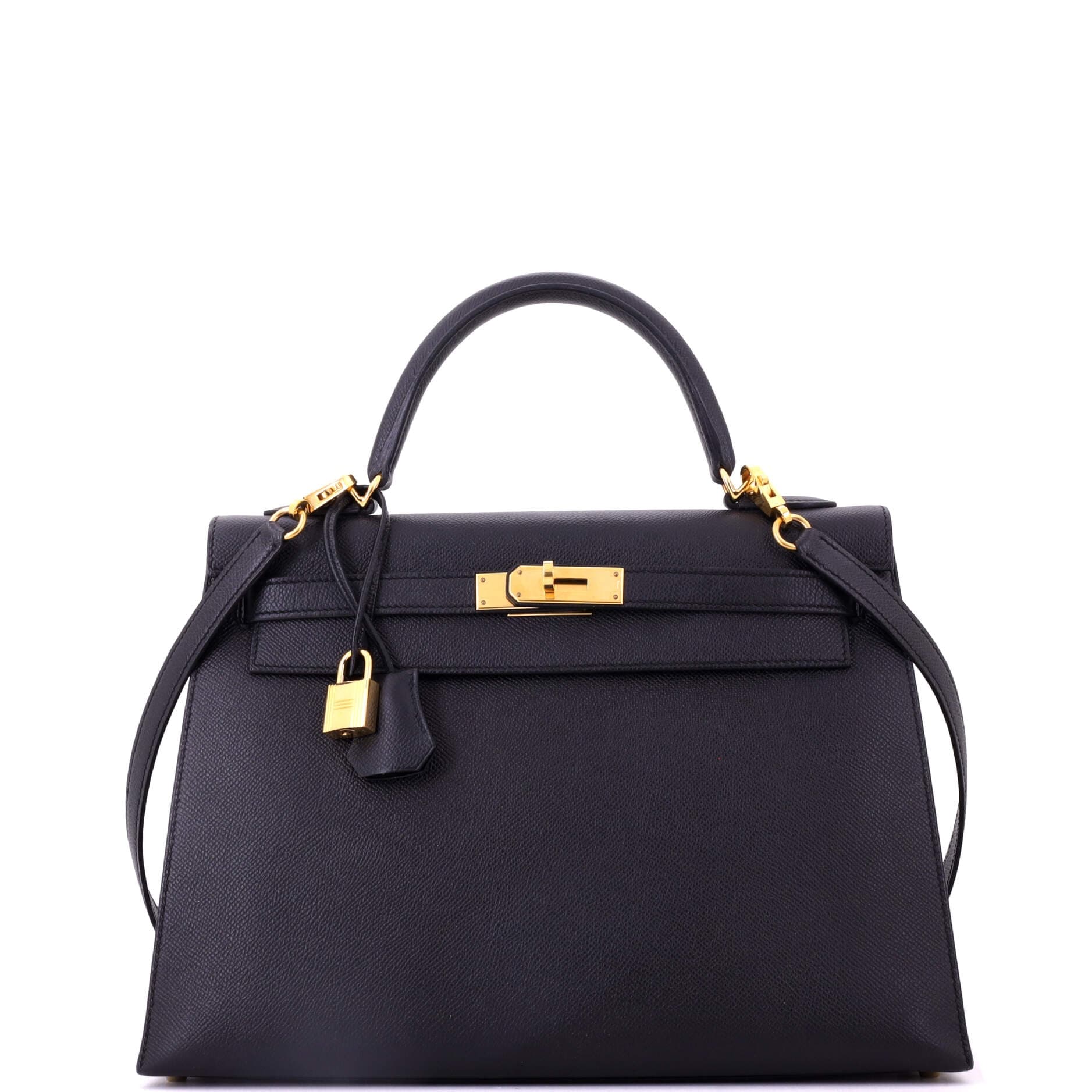 Kelly 32 Epsom Noir Gold