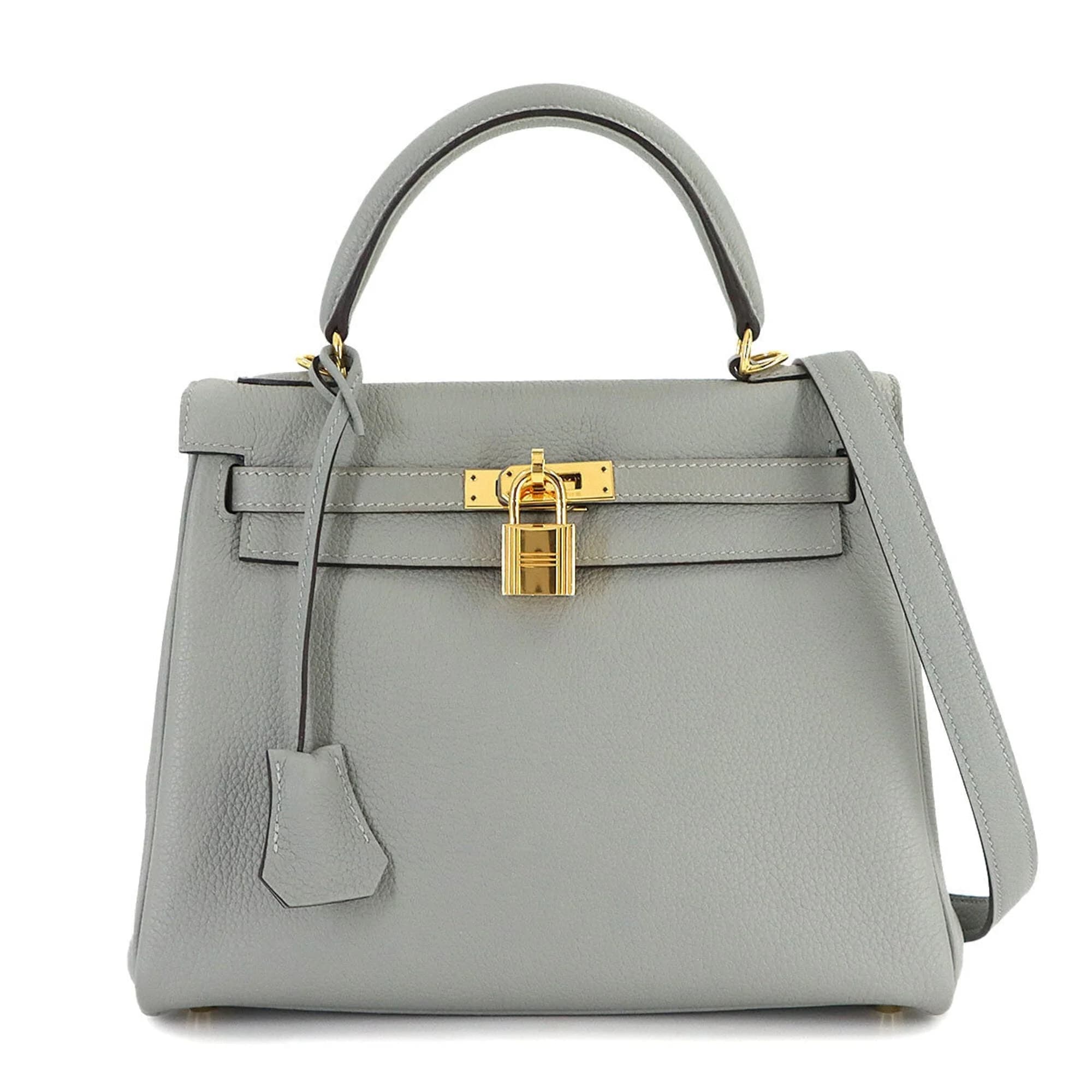 Kelly 25 Togo Grey Gold