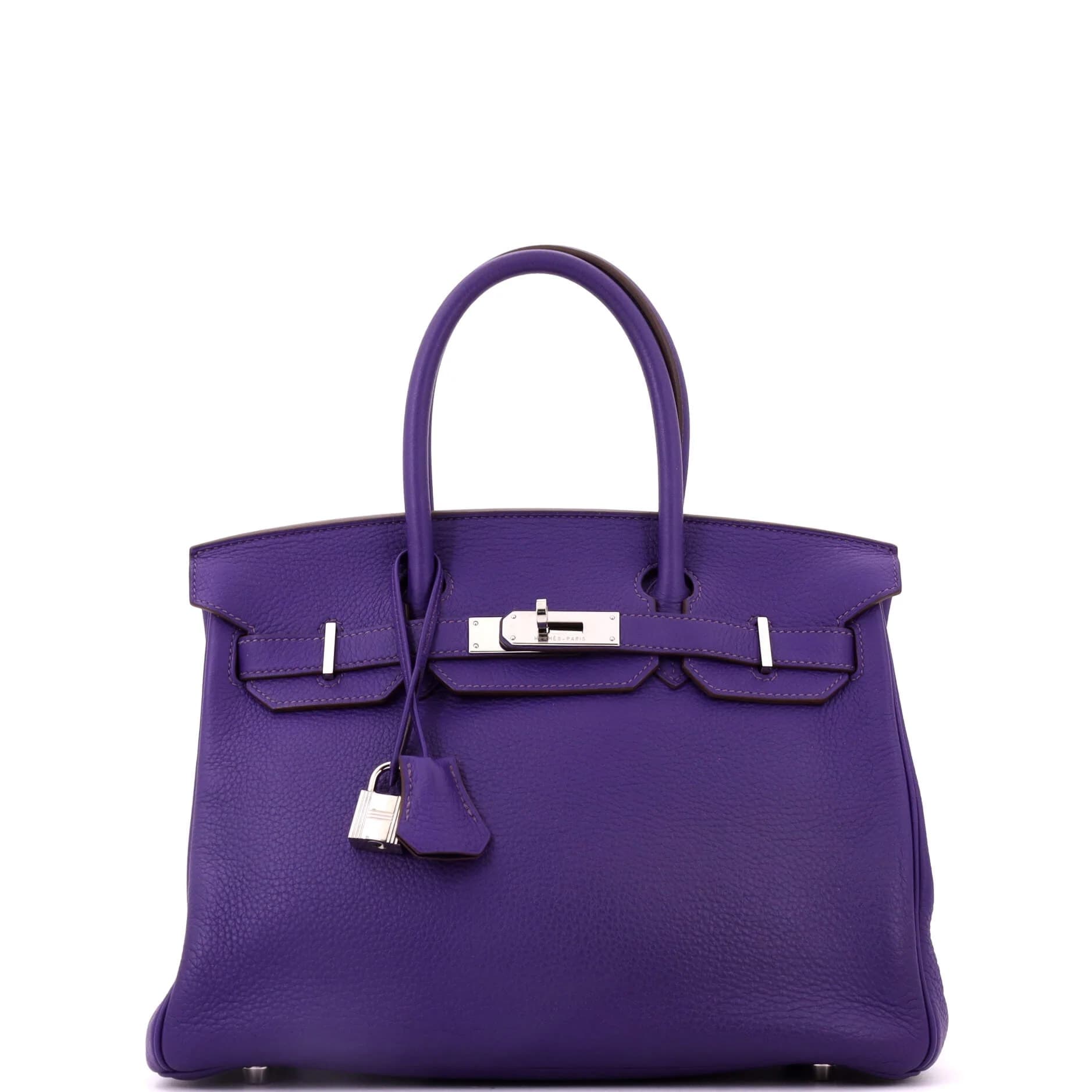 Birkin 30 Clemence Iris Palladium