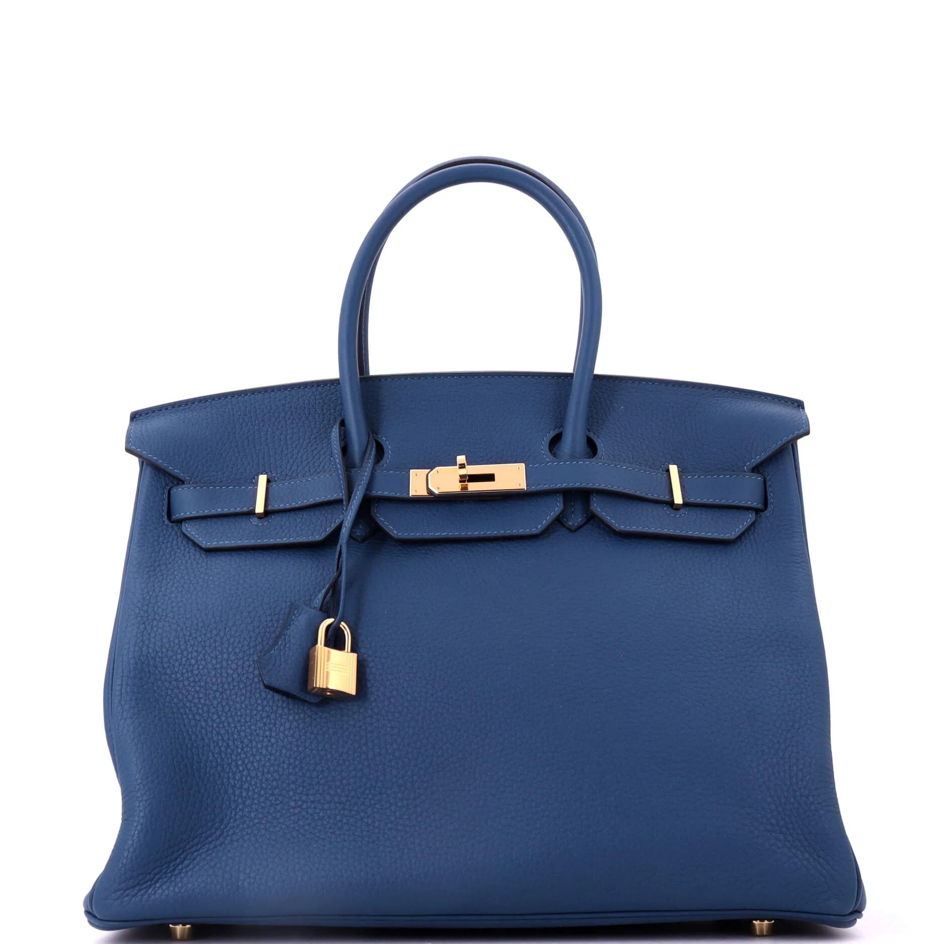Birkin 35 Clemence Deep Blue Gold