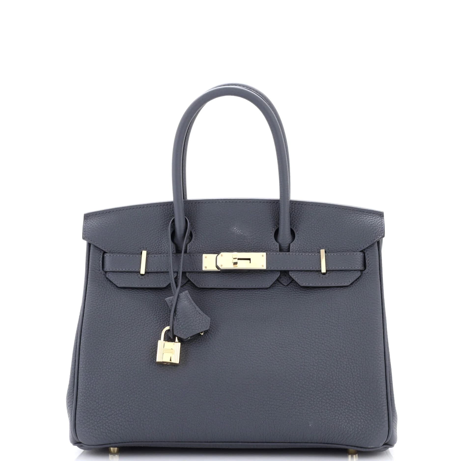 Birkin 30 Togo Gris Misty Permabrass