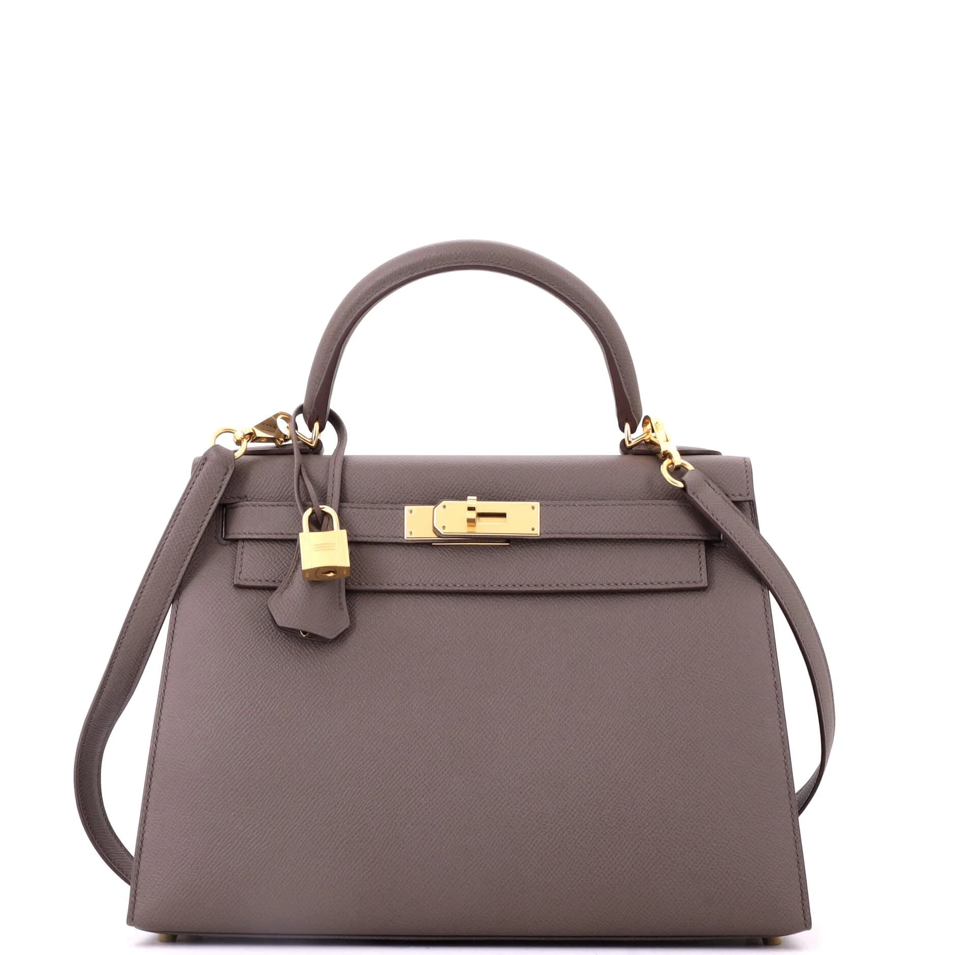 Kelly 28 Epsom Etain Gold