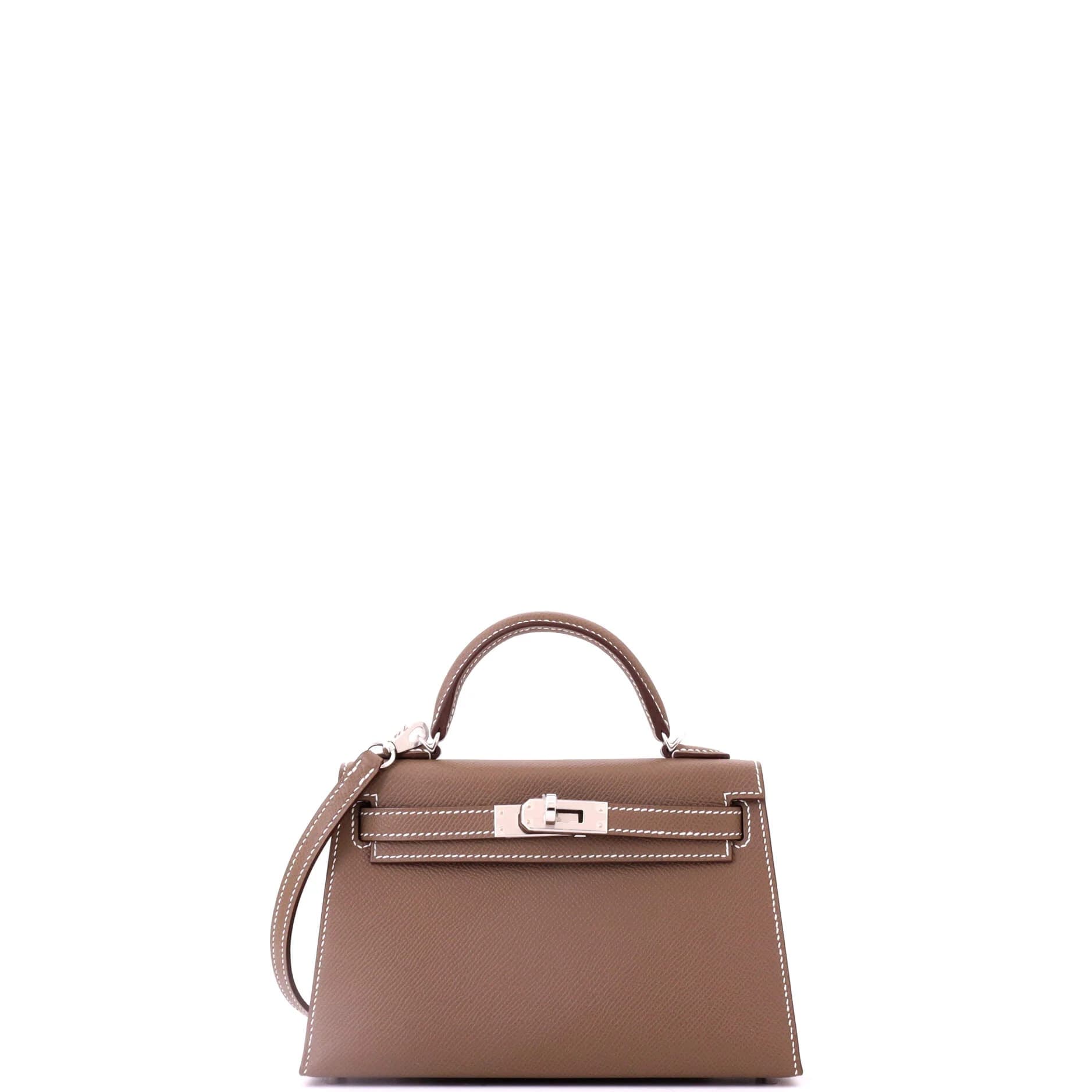 Mini Kelly 20 Epsom Etoupe Palladium