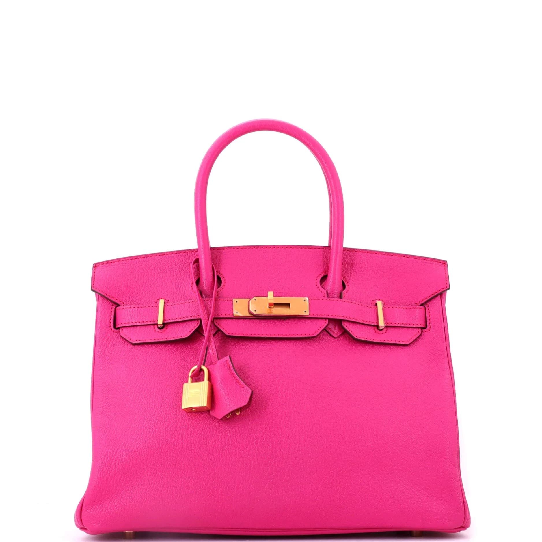 Birkin 30 Chèvre Mysore Fuchsia Brushed Gold