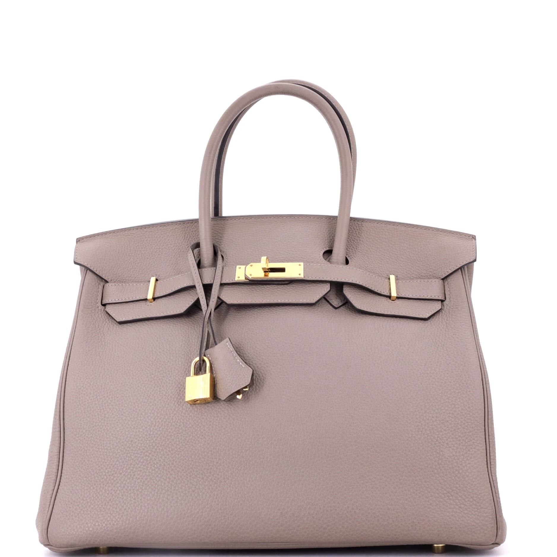 Birkin 35 Togo Gris Asphalte Gold