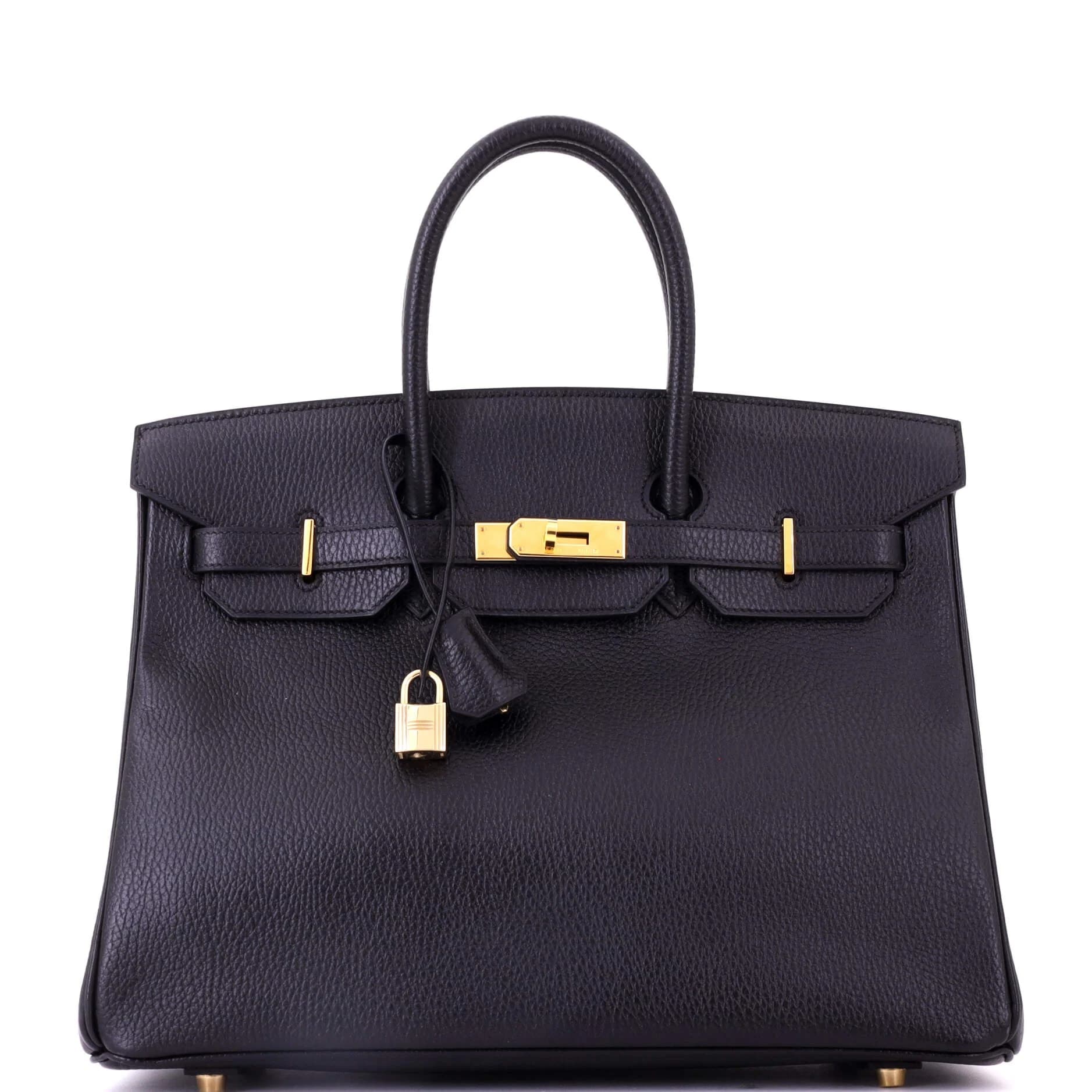 Birkin 35 Ardennes Noir Gold