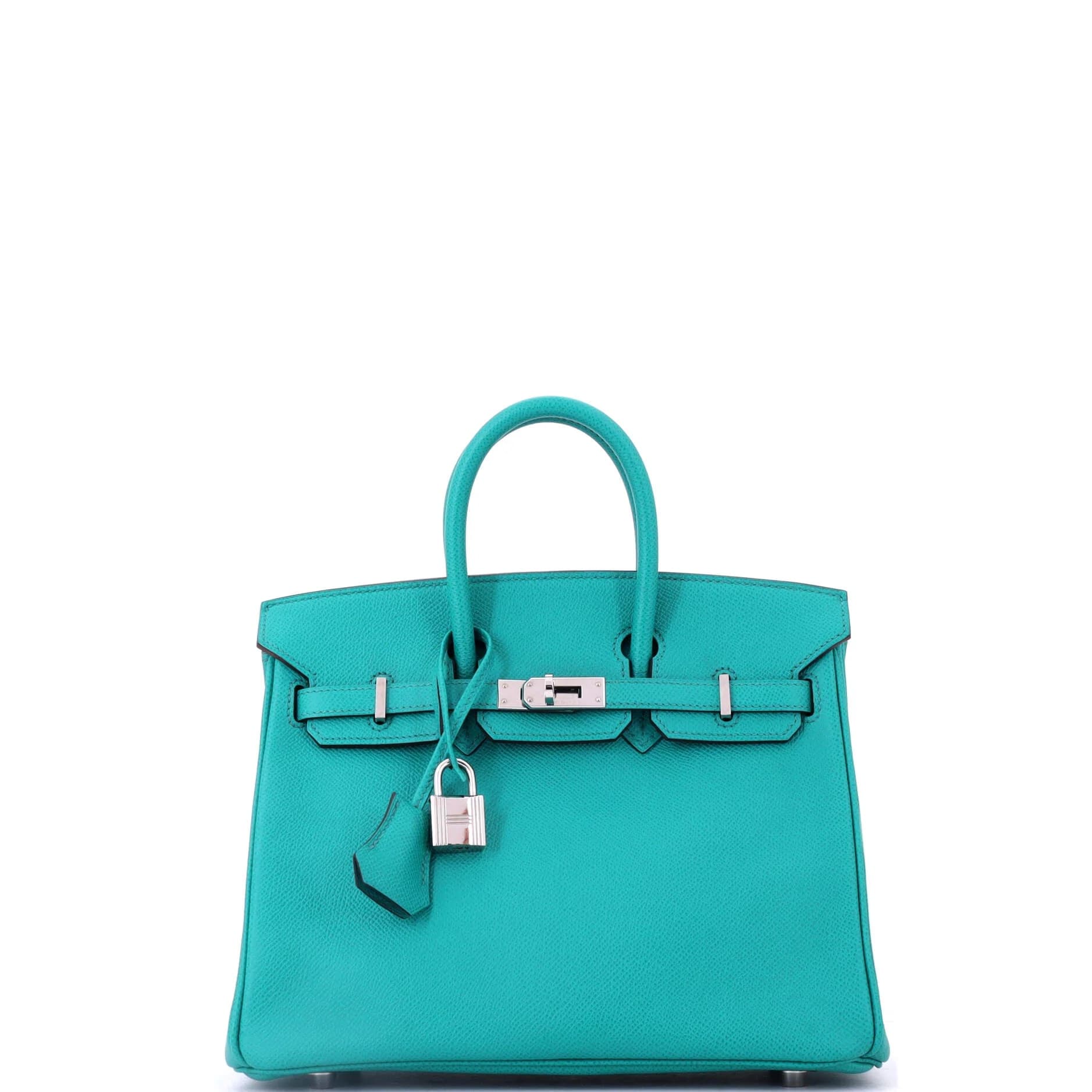 Birkin 25 Epsom Bleu Paon Palladium