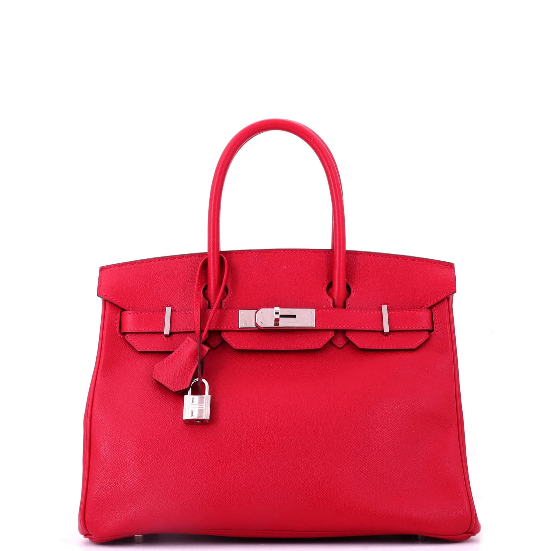 Birkin 30 Epsom Rouge Casaque Palladium