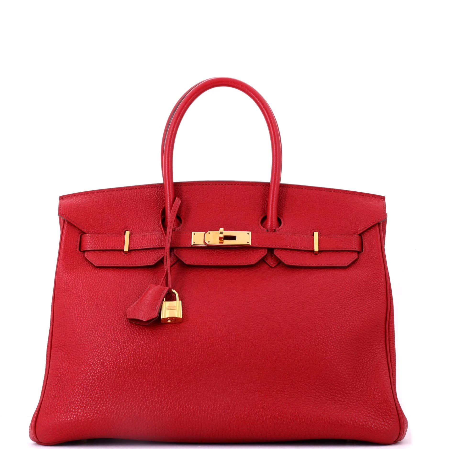 Birkin 35 Togo Rouge Garance Gold