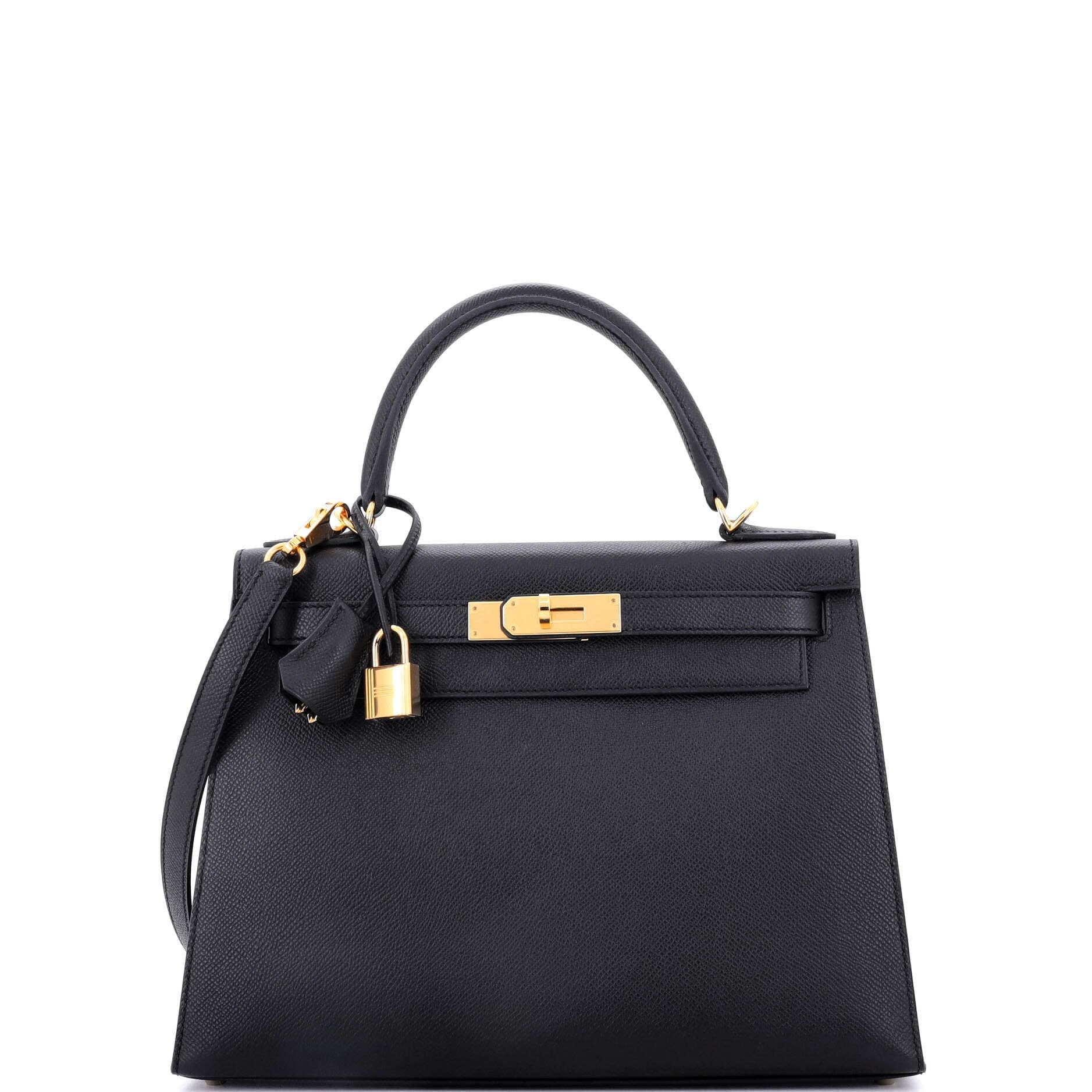 Kelly 28 Epsom Noir Gold