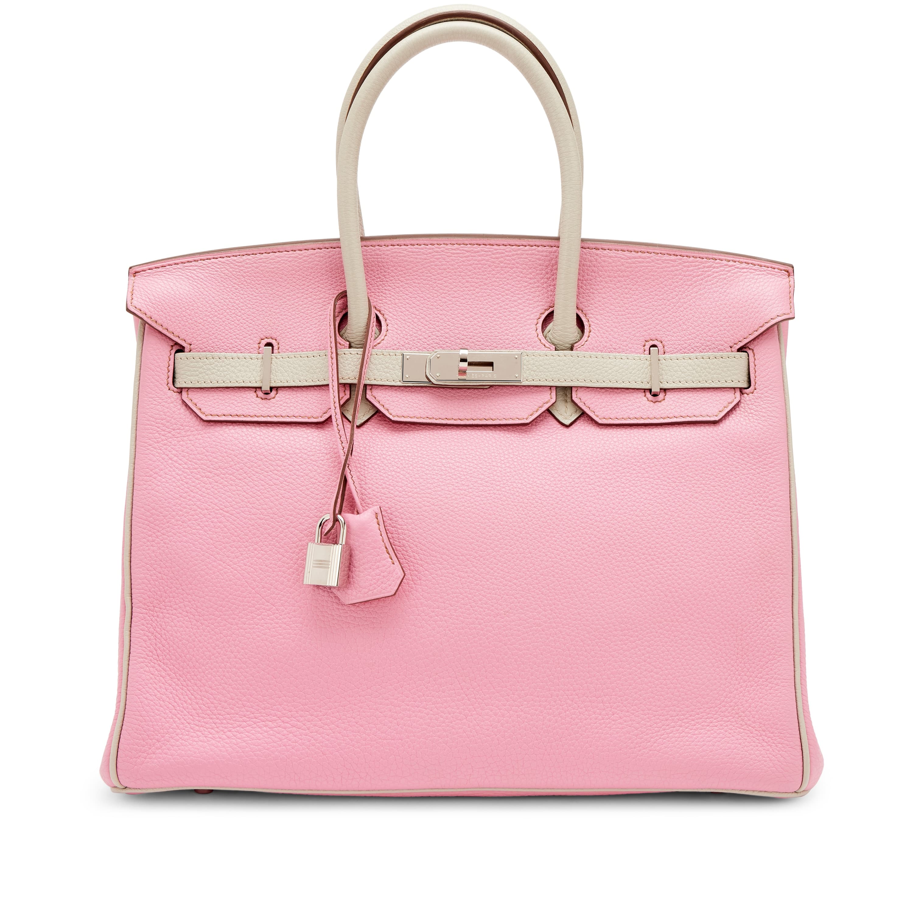 Birkin 35 Togo Bubblegum Pink 5P/Gris Perle Palladium