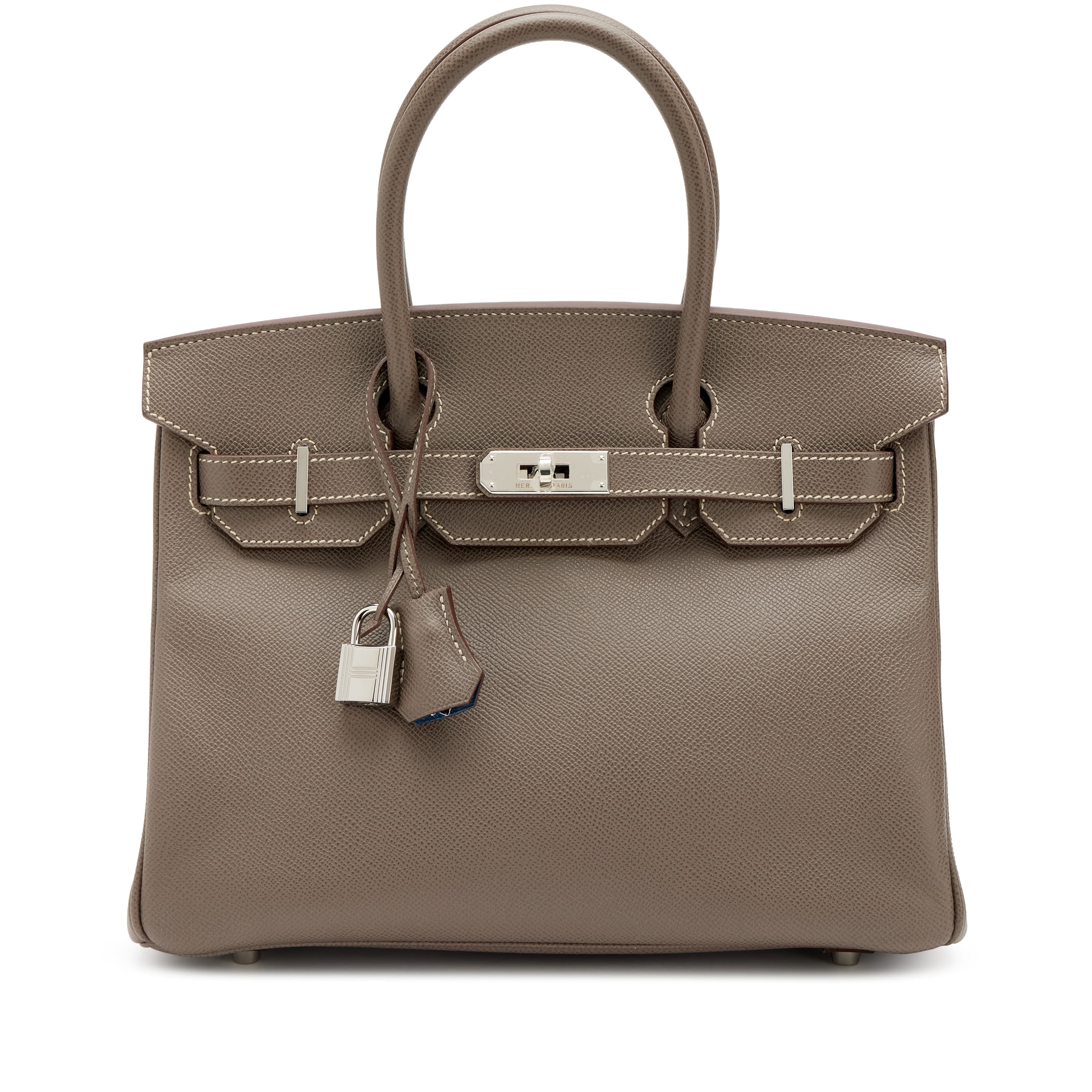 Birkin 30 Epsom Etain/Bleu Thalassa Palladium