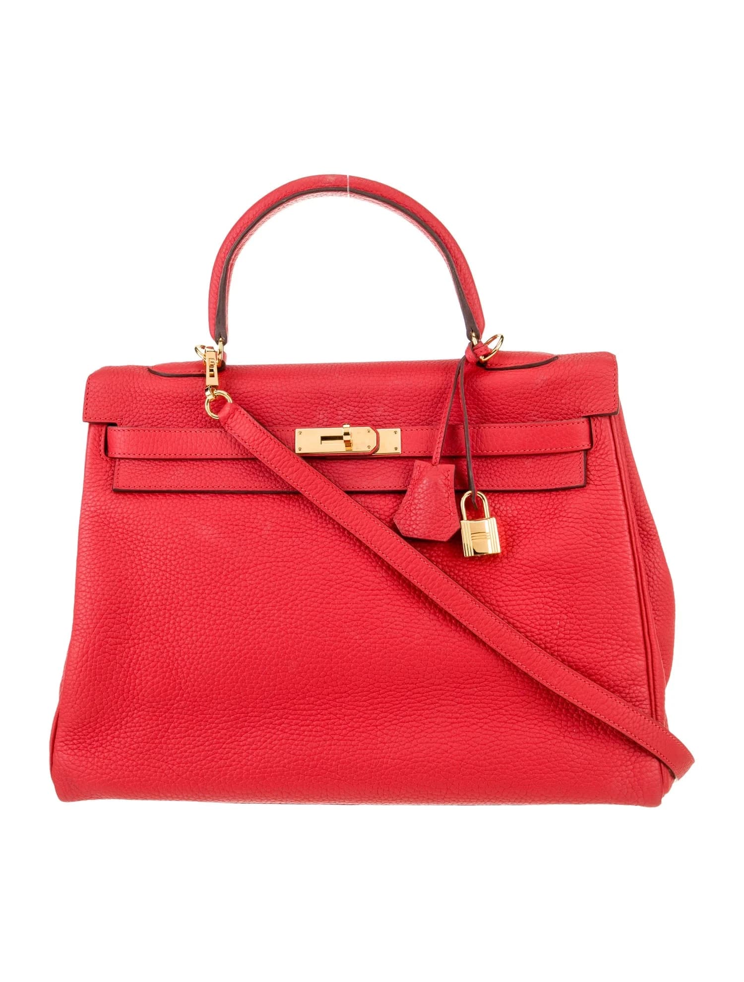 Kelly 35 Clemence Rouge Tomate Gold