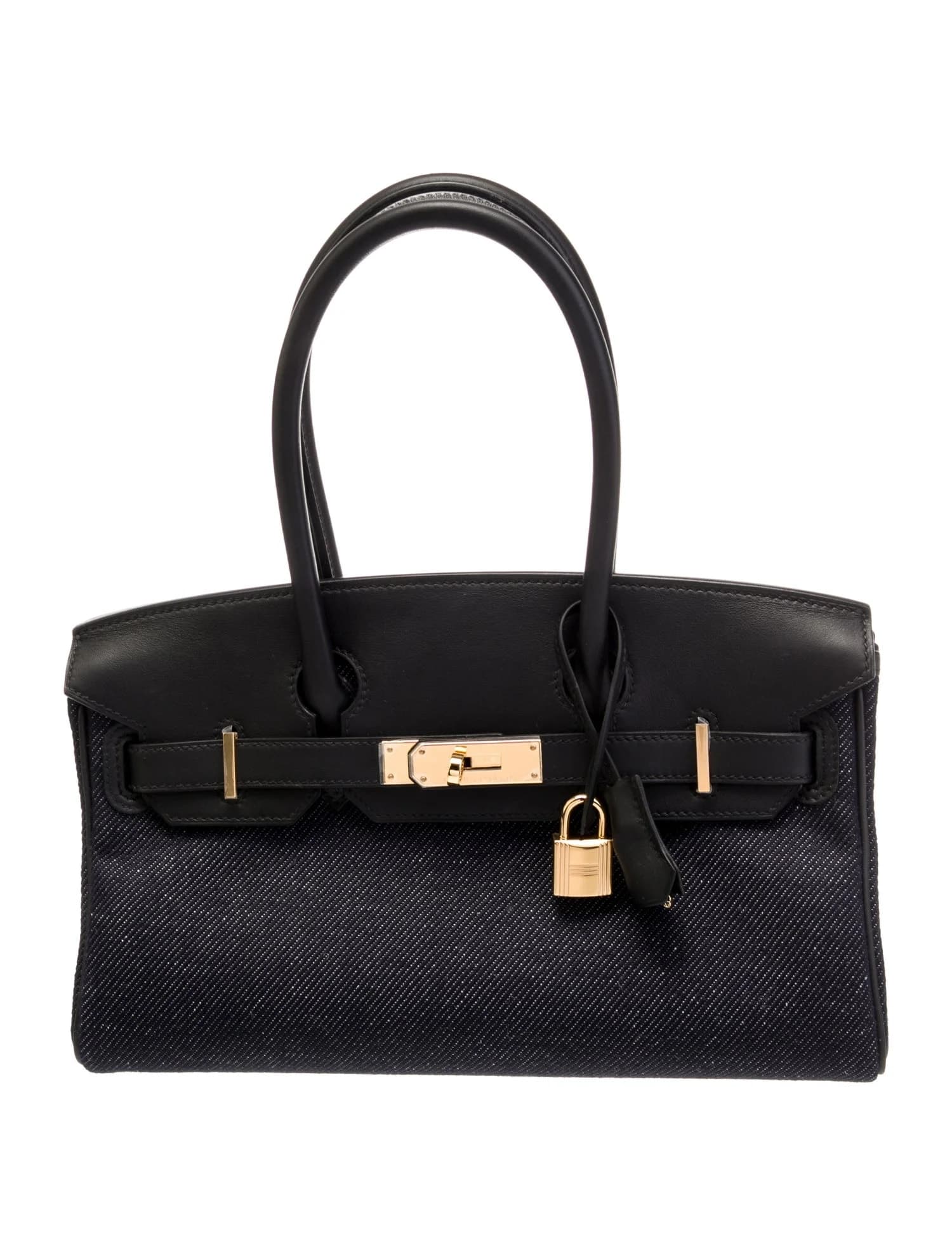 Shoulder Birkin Light 29 Swift and Denim Noir/Bleu Indigo Gold