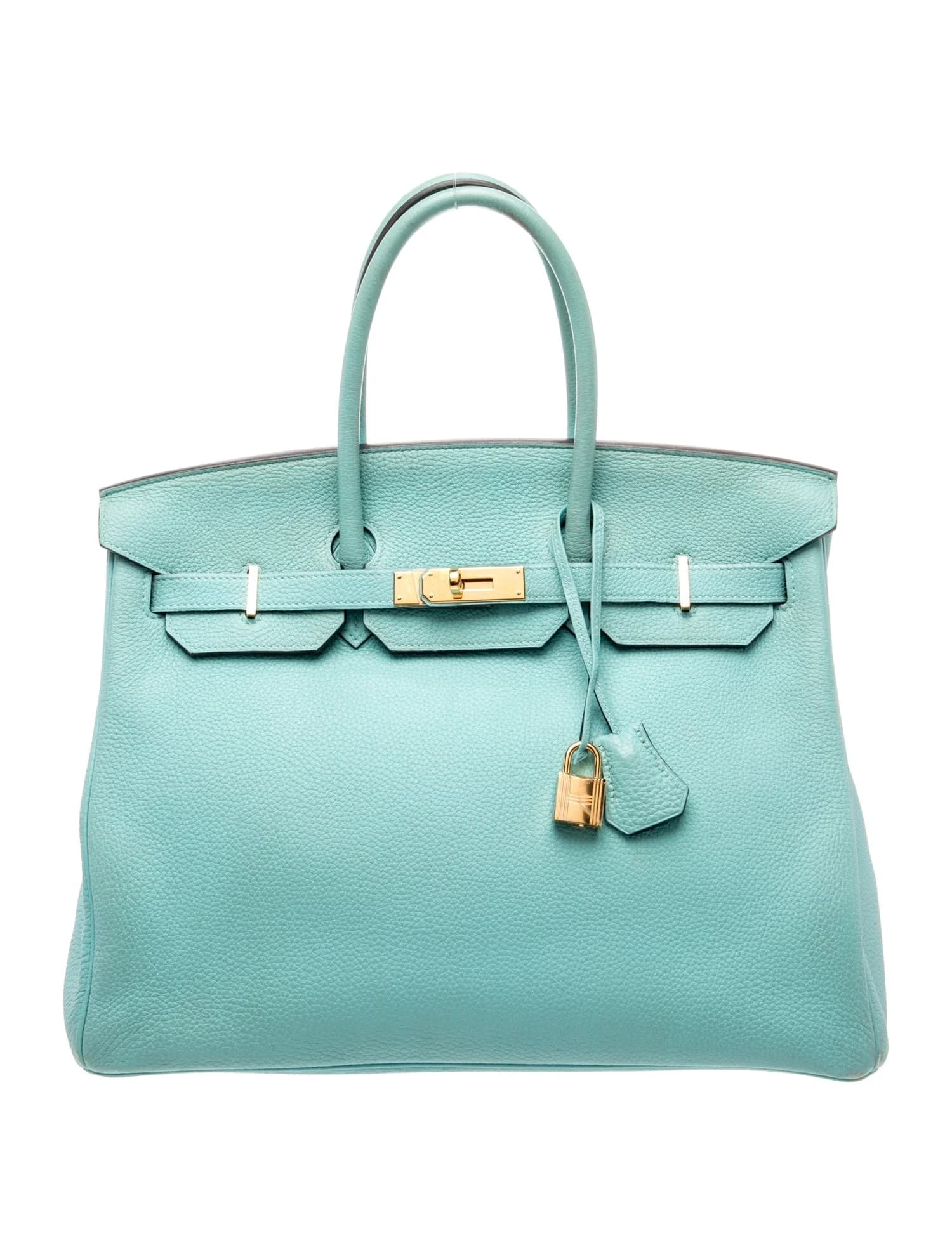 Birkin 35 Togo Bleu Atoll Gold