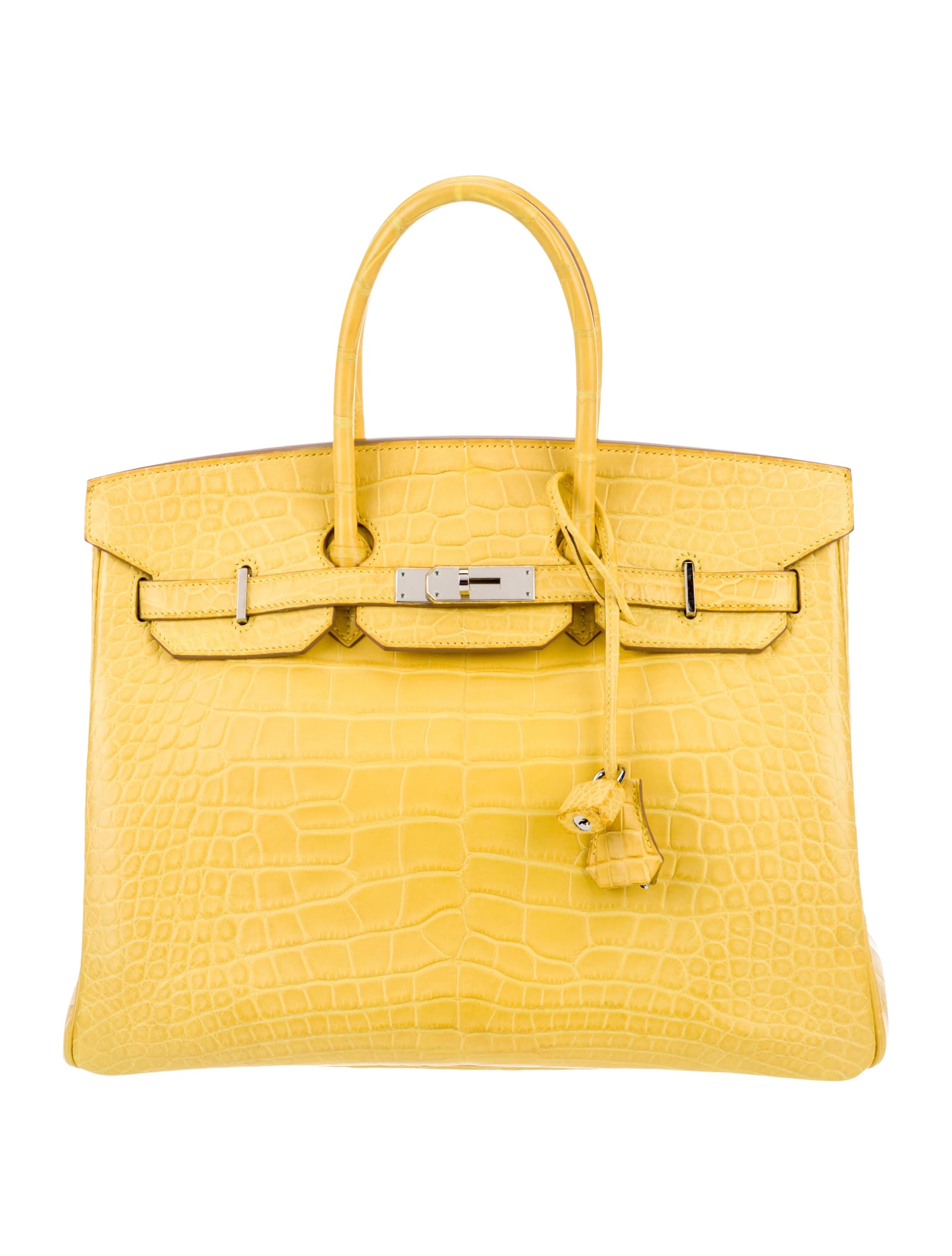 Birkin 35 Matte Alligator Mimosa Palladium